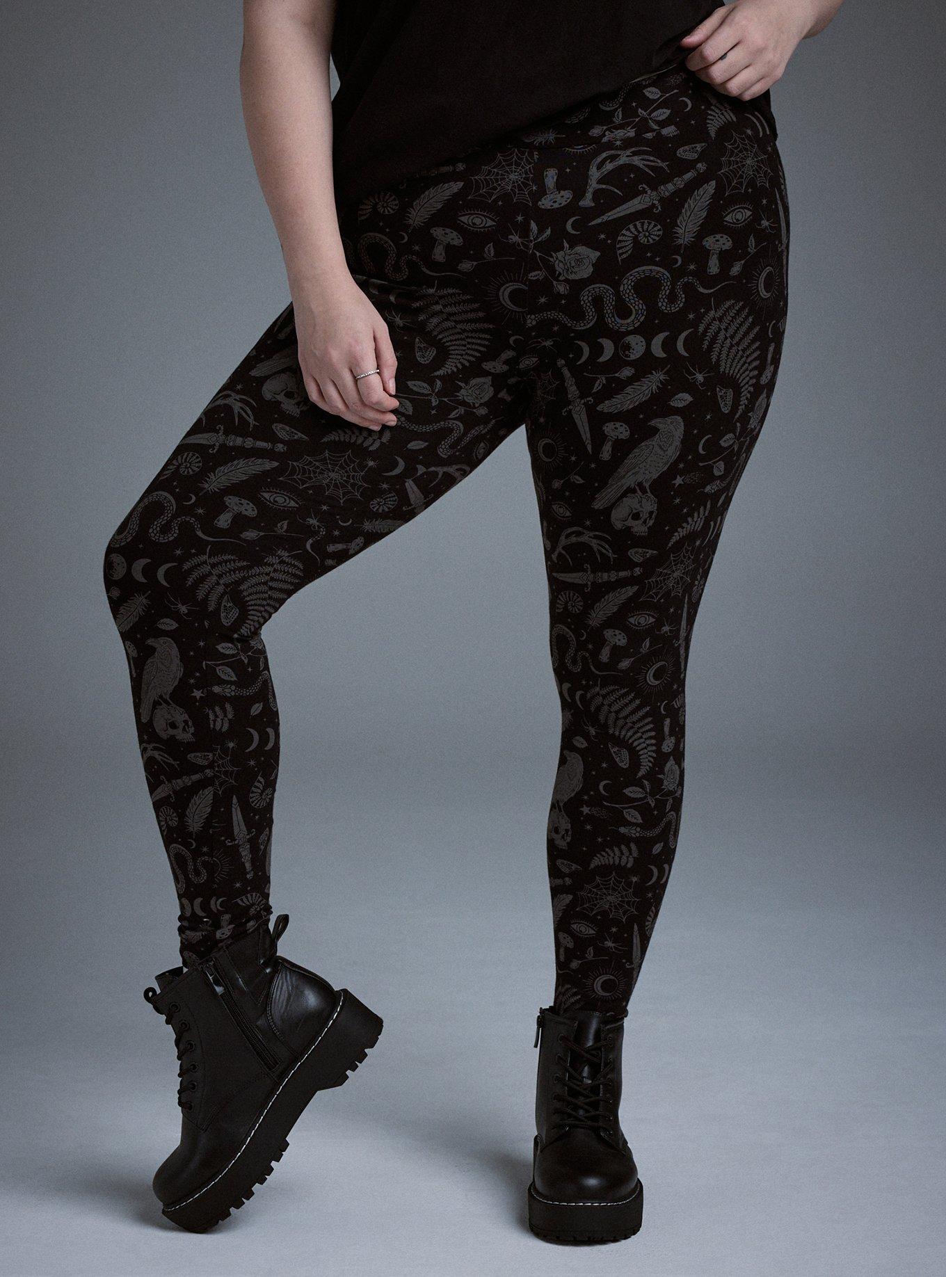 Nightfall Full Length Printed Legging, WITCHY THINGS BLACK, alternate