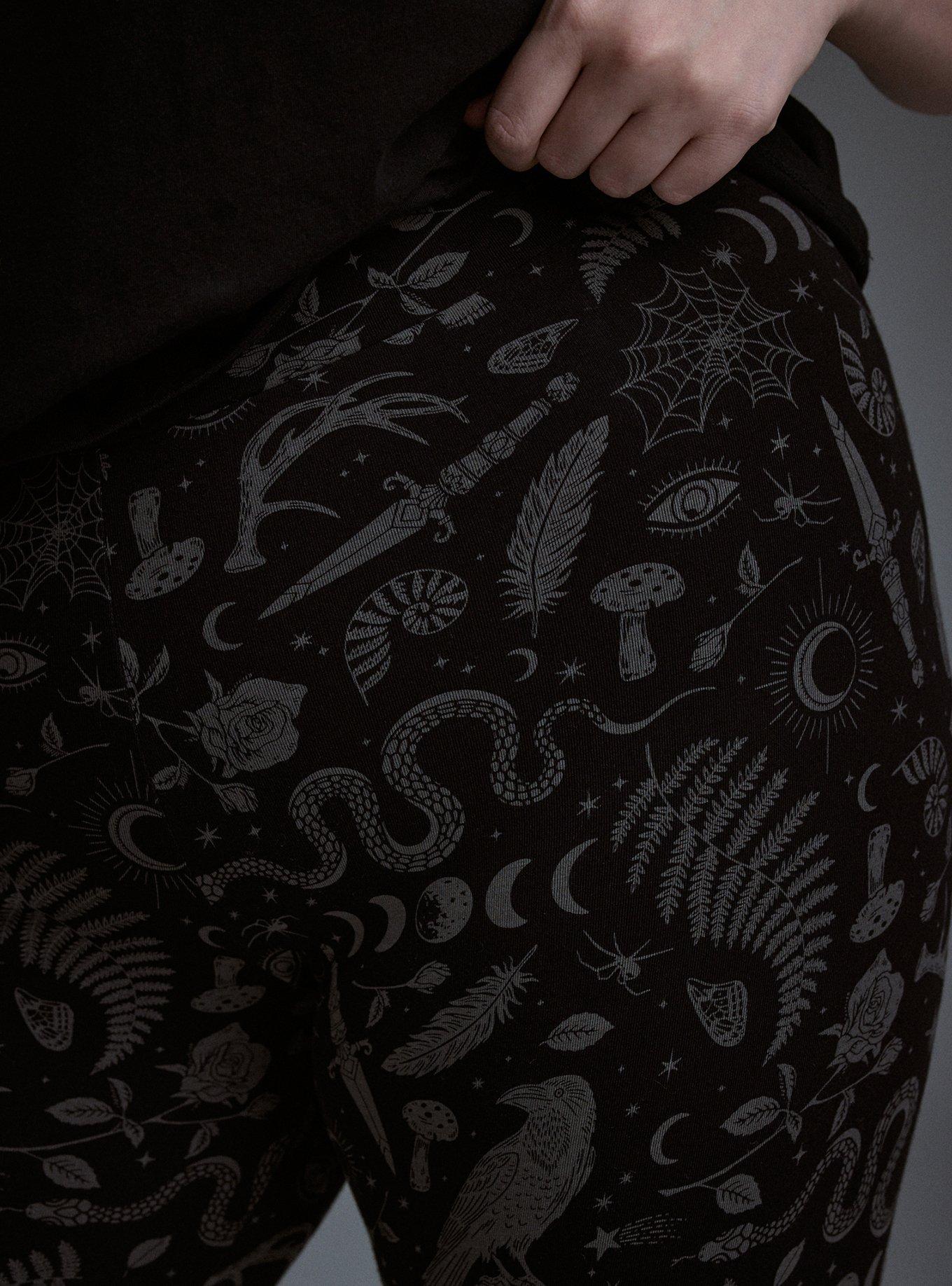 Nightfall Full Length Printed Legging, WITCHY THINGS BLACK, alternate