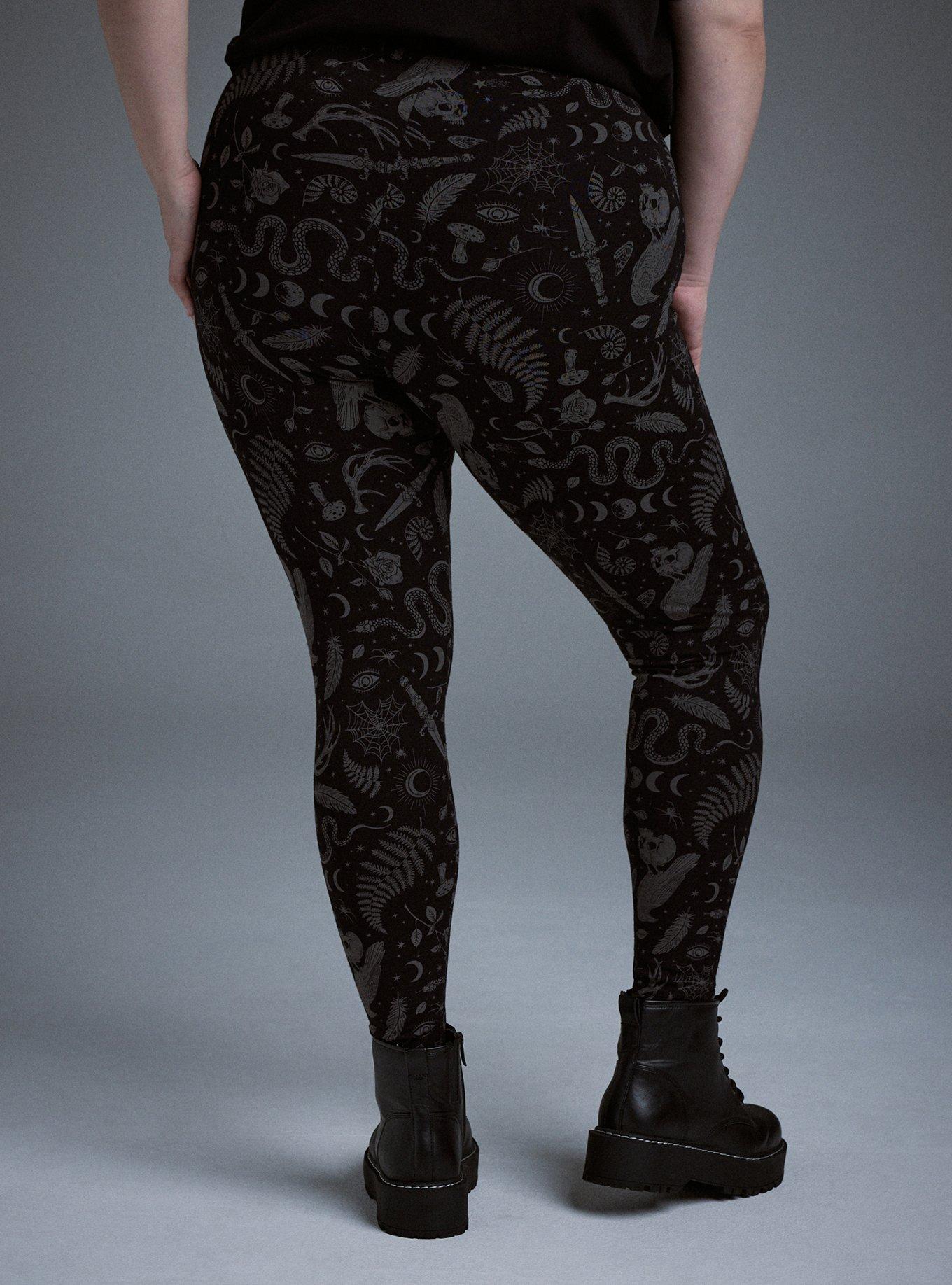 Nightfall Full Length Printed Legging, WITCHY THINGS BLACK, alternate