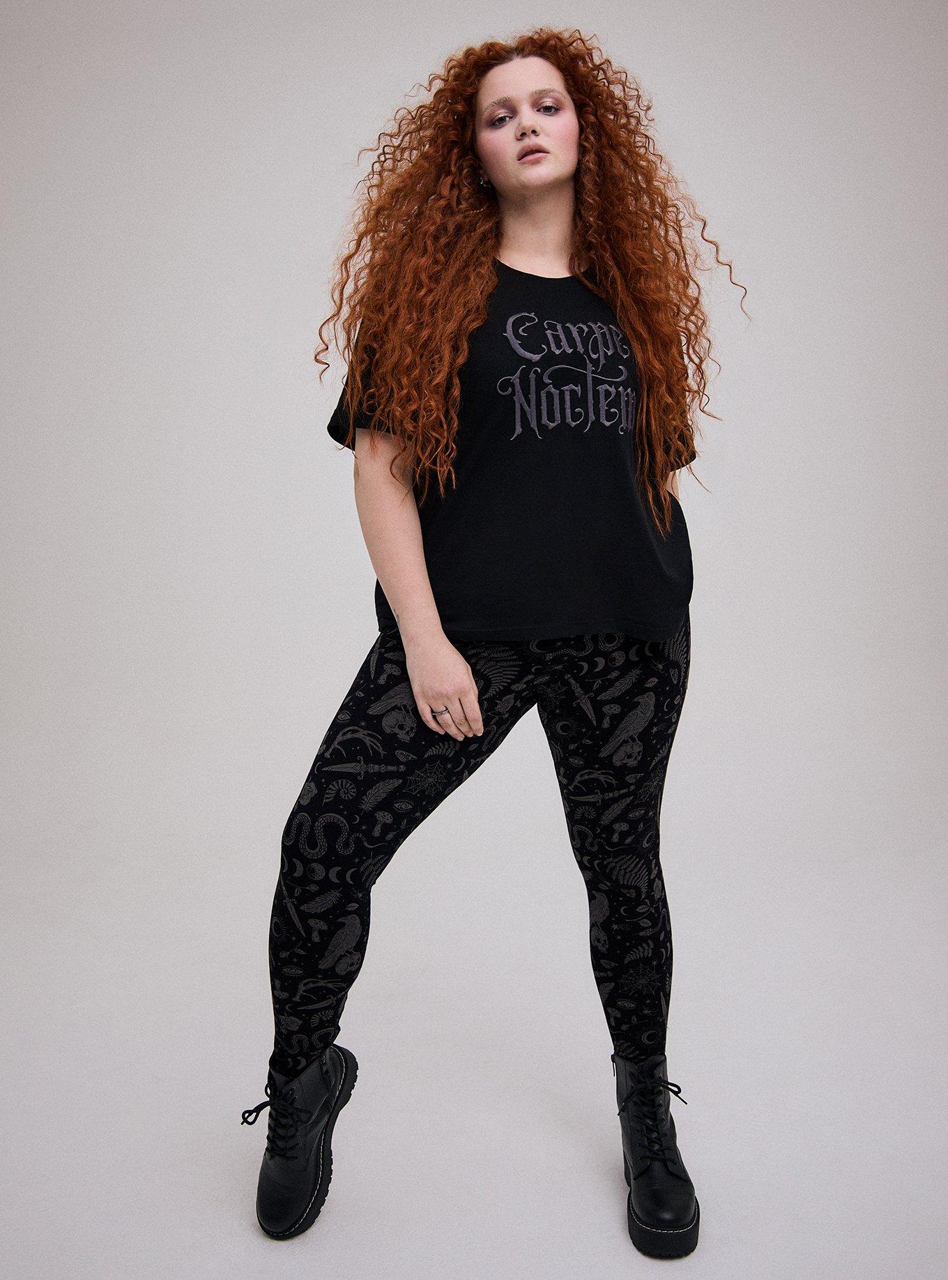 Plus Size Nightfall Full-Length Printed Legging, WITCHY THINGS BLACK, hi-res