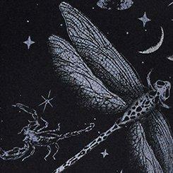 Nightfall Full Length Printed Legging, DRAGONFLY MYSTIC DEEP BLACK, swatch