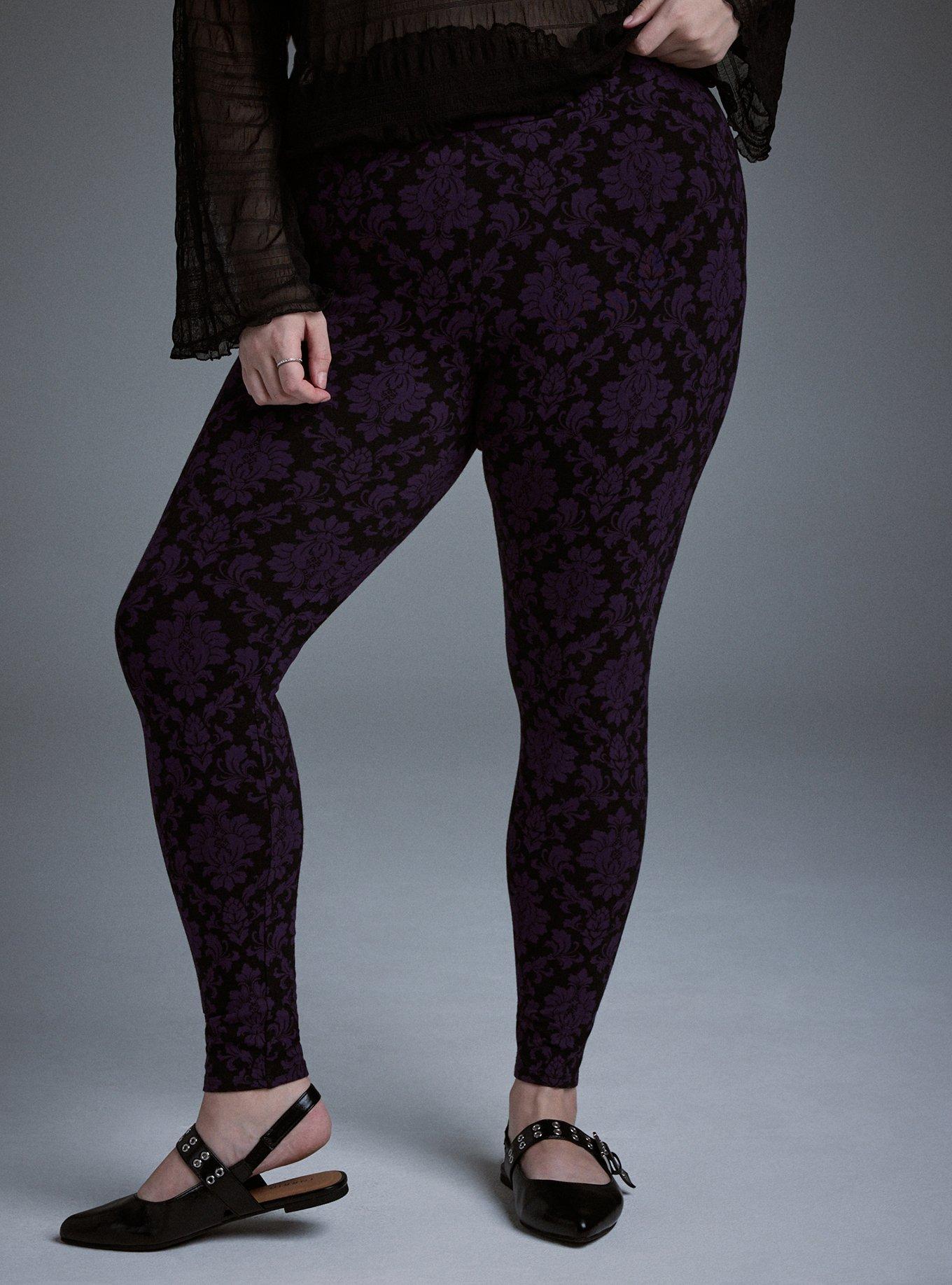 Nightfall Full Length Printed Legging, MEDIEVAL DAMASK BLACK, alternate