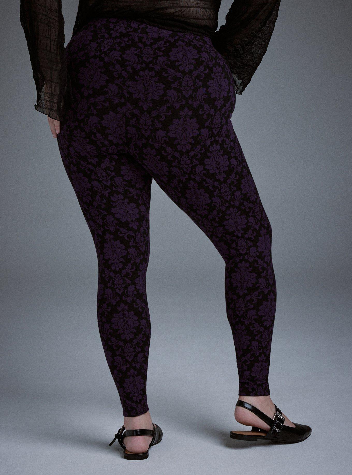 Nightfall Full Length Printed Legging, MEDIEVAL DAMASK BLACK, alternate