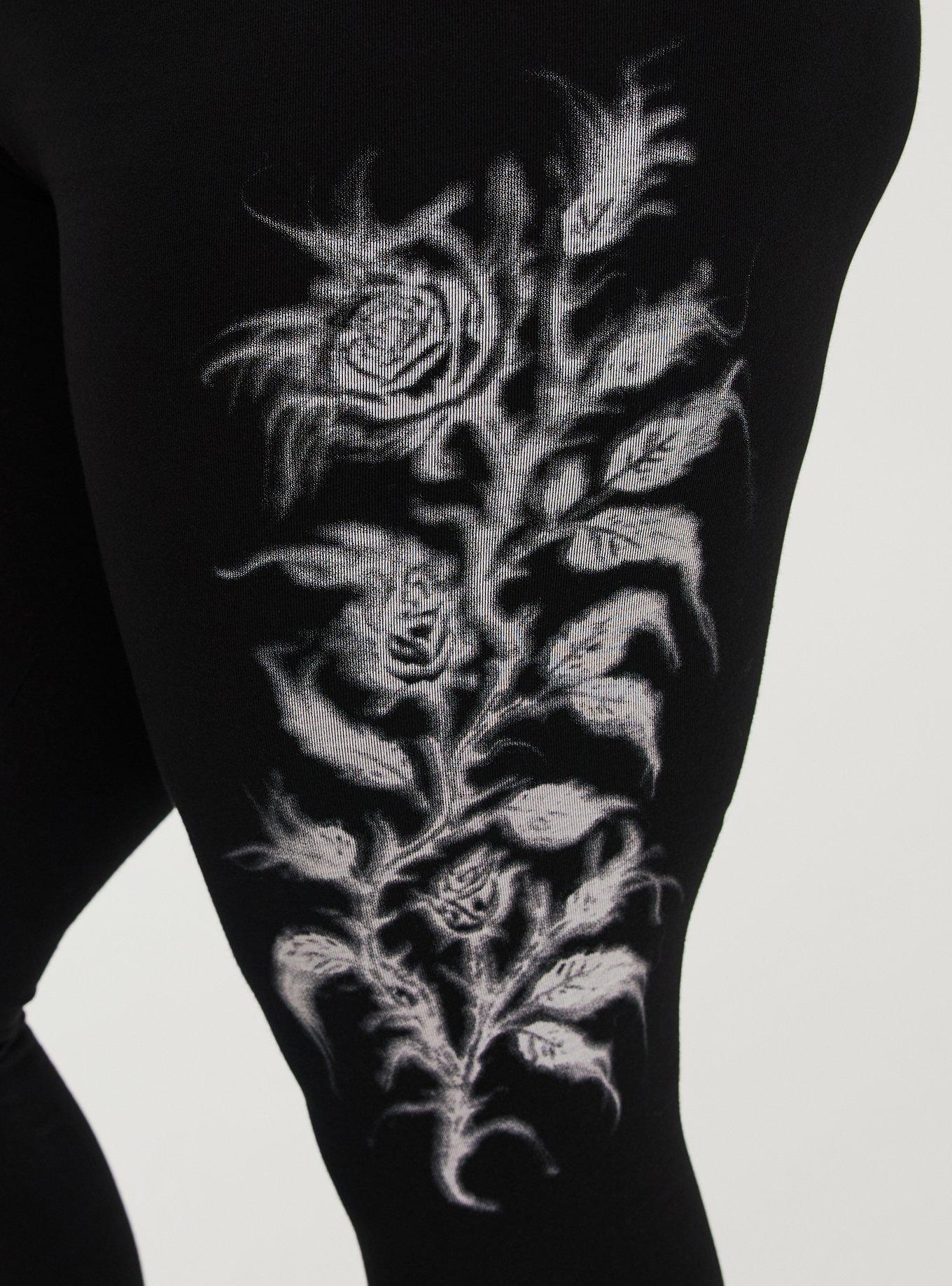 Nightfall Full Length Printed Legging, SPIRALED ROSES, alternate