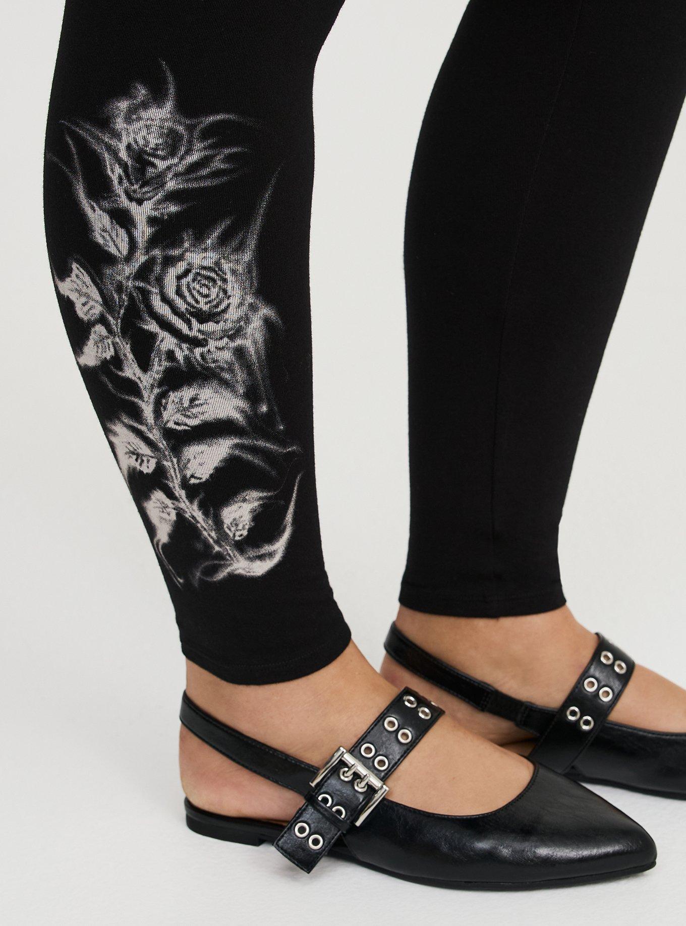 Nightfall Full Length Printed Legging, SPIRALED ROSES, alternate