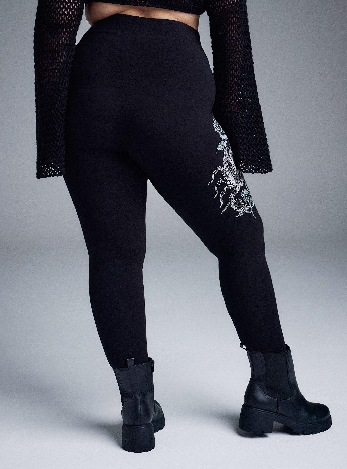 Nightfall Full Length Printed Legging, SCORPION ROSES, alternate