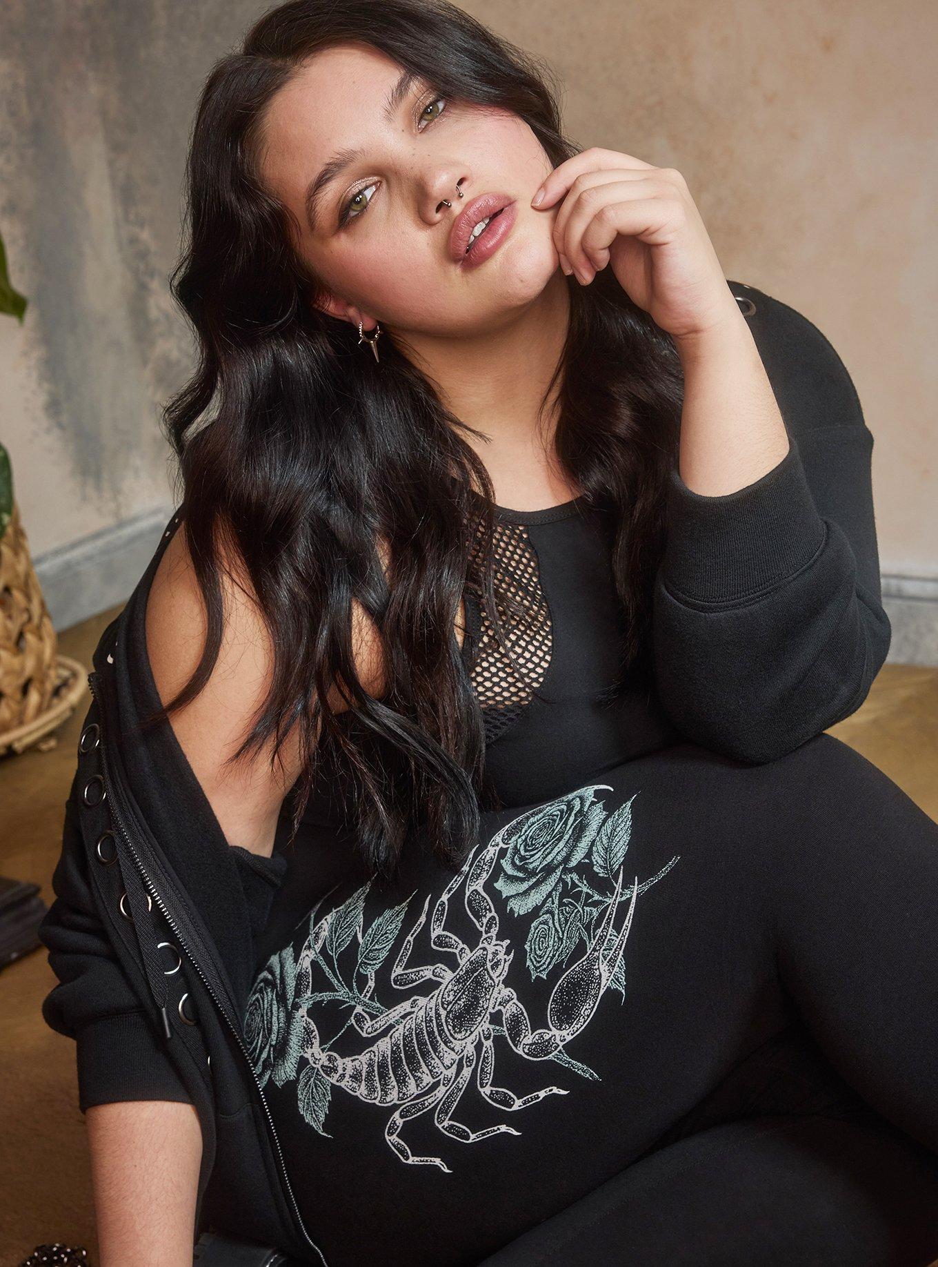 Nightfall Full Length Printed Legging, SCORPION ROSES, alternate