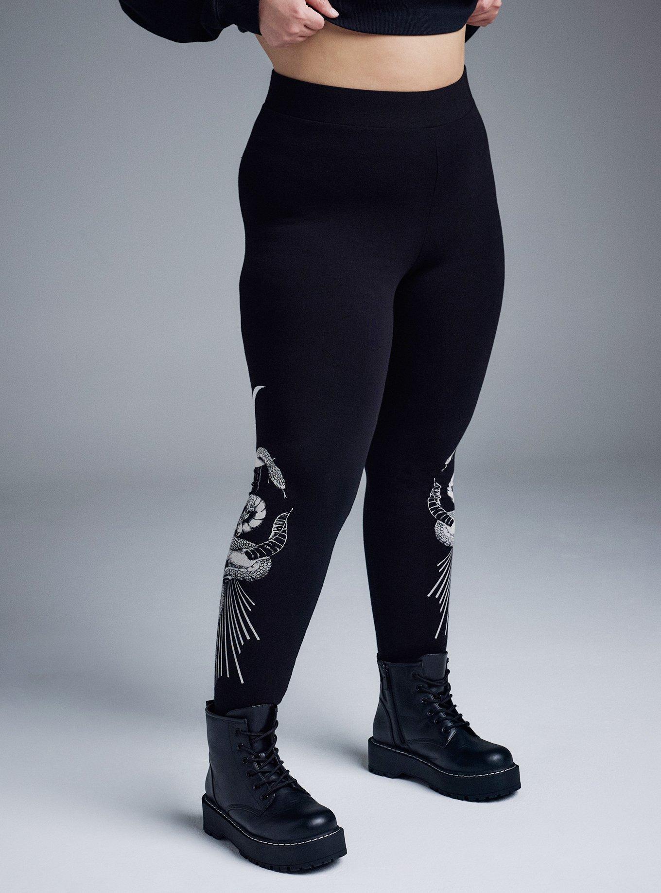 Nightfall Full Length Printed Legging, SNAKEY SKULL, alternate