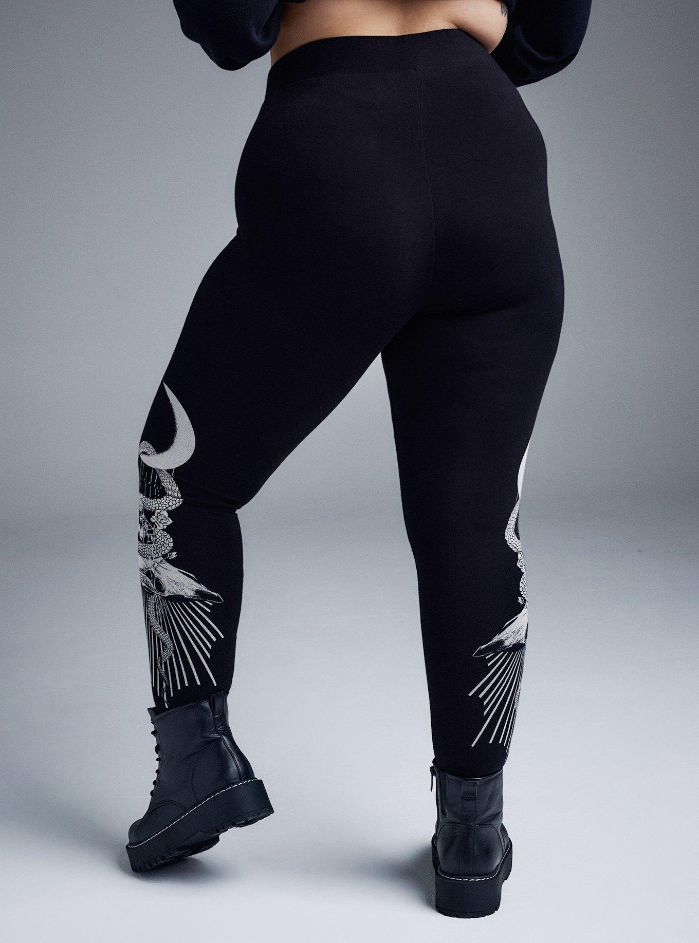 Nightfall Full Length Printed Legging, SNAKEY SKULL, alternate