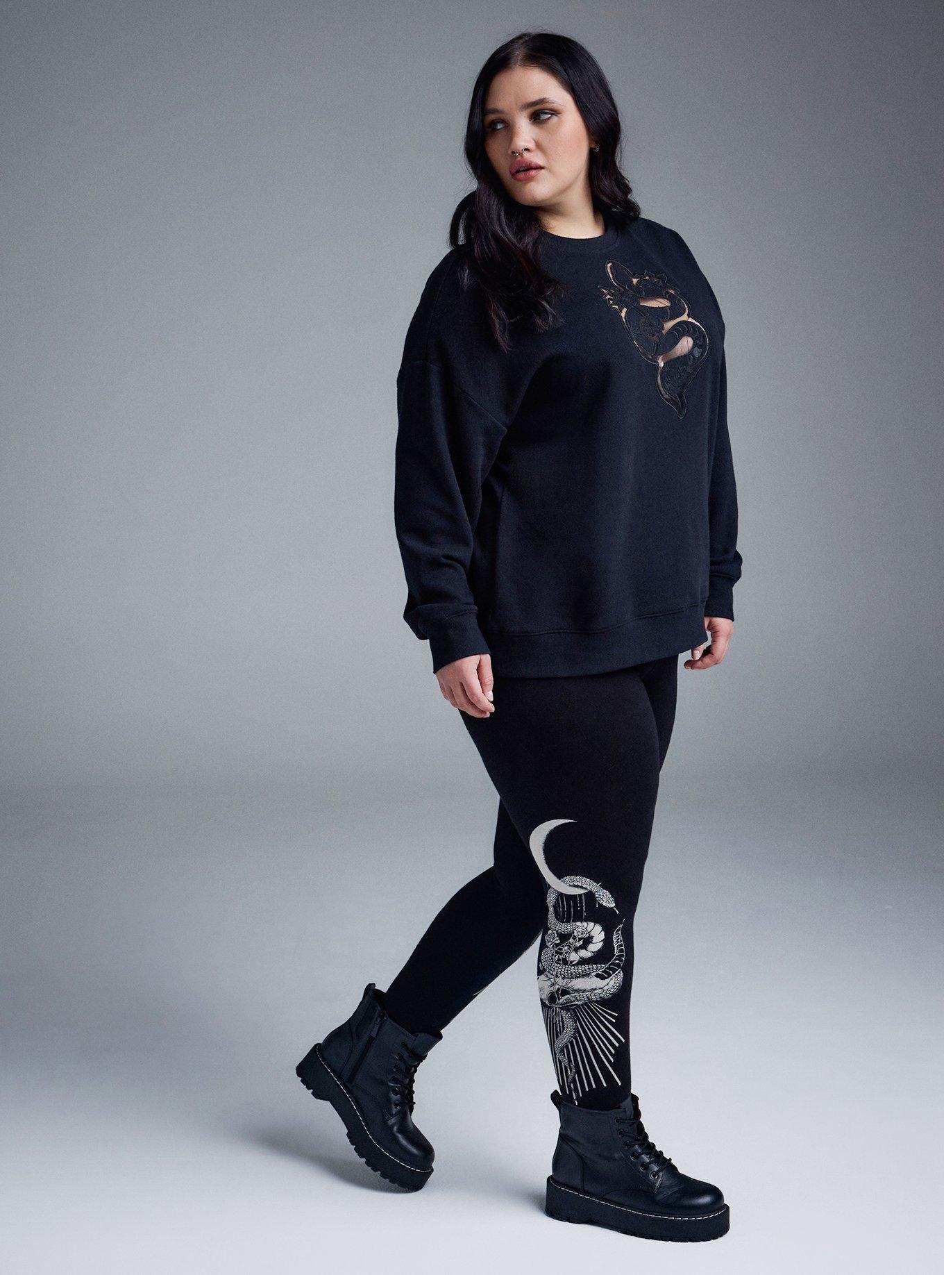 Nightfall Full Length Printed Legging, SNAKEY SKULL, alternate