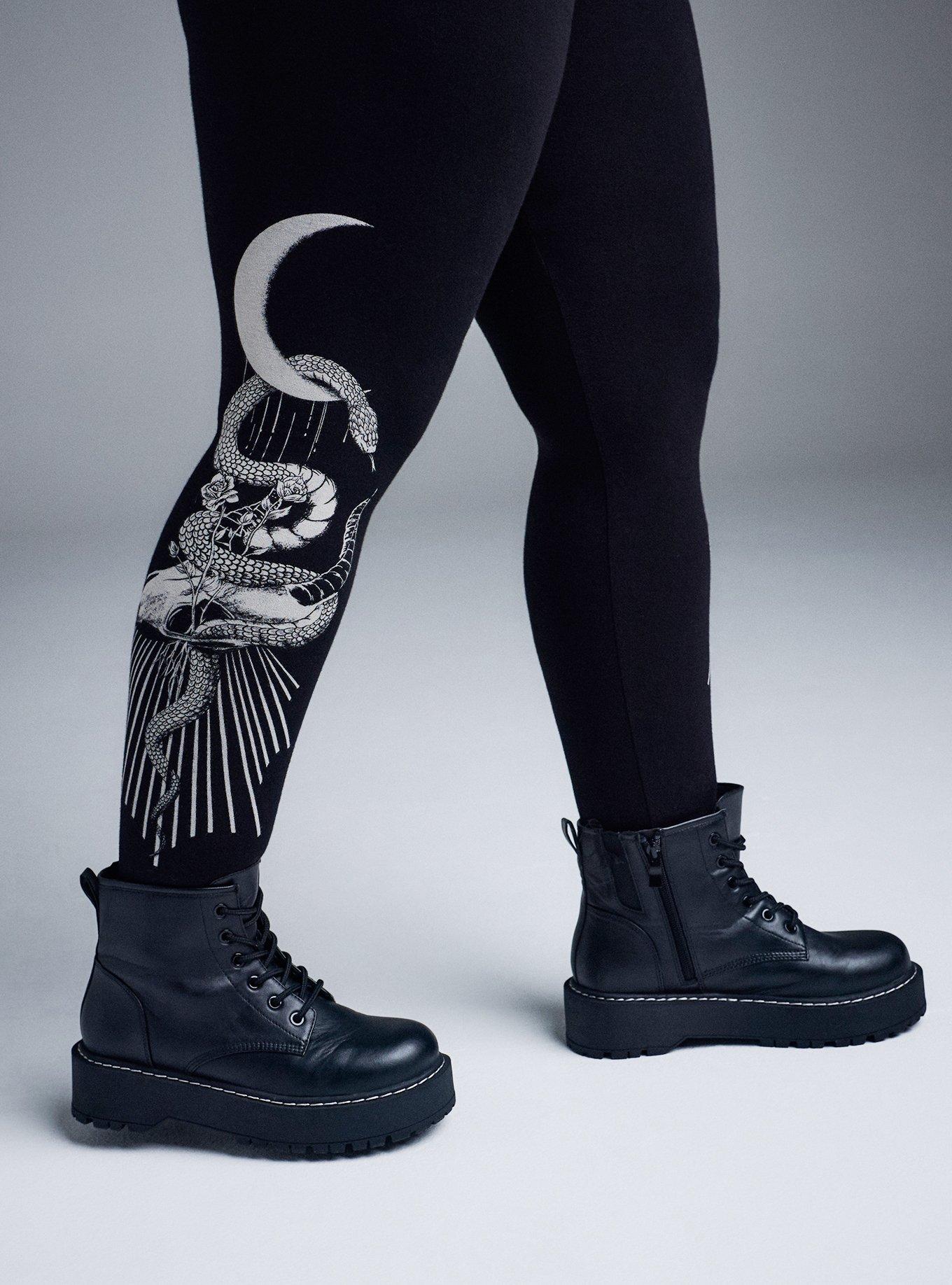 Nightfall Full Length Printed Legging, SNAKEY SKULL, alternate