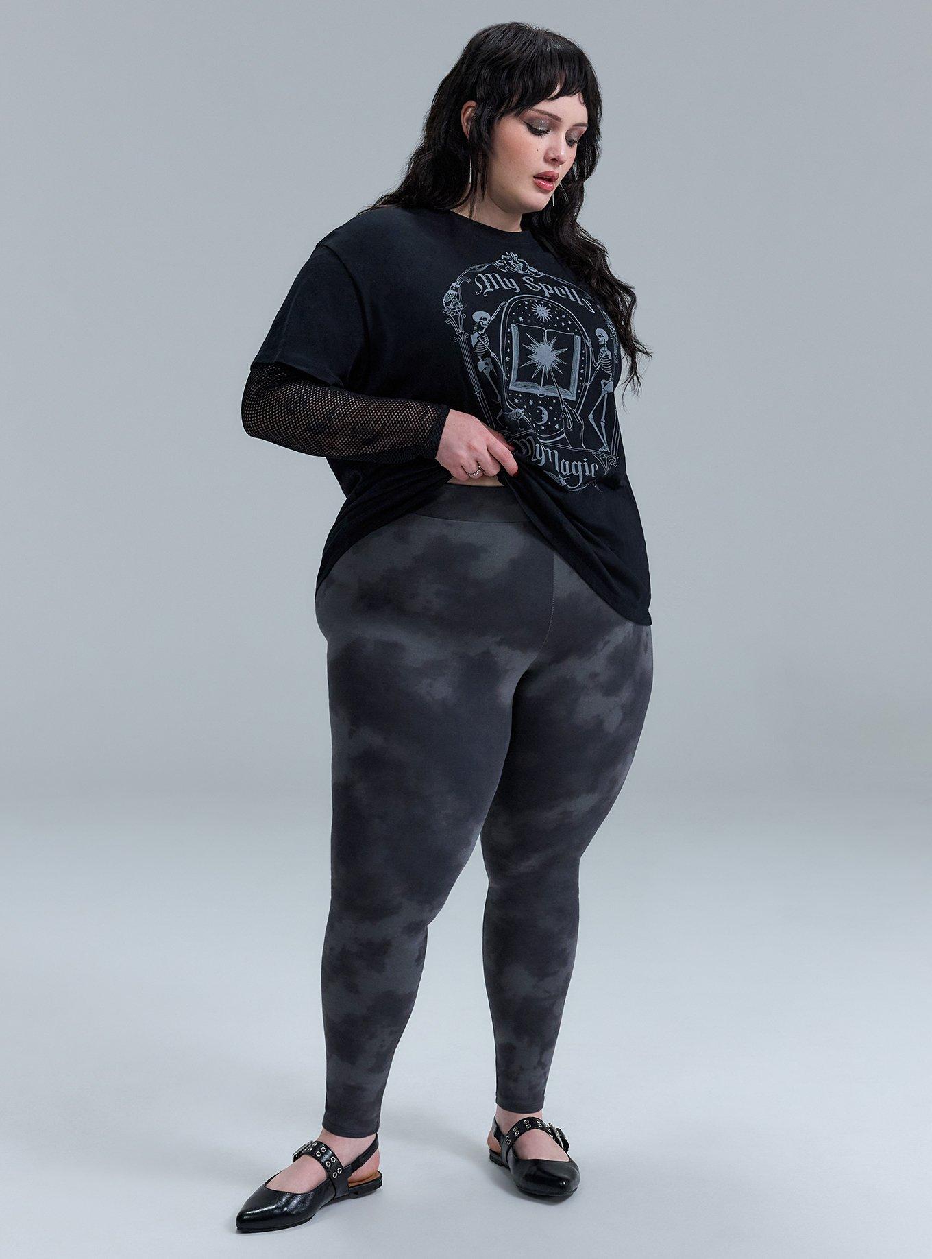 Nightfall Full Length Printed Legging, LA MORT DYE BLACK, hi-res