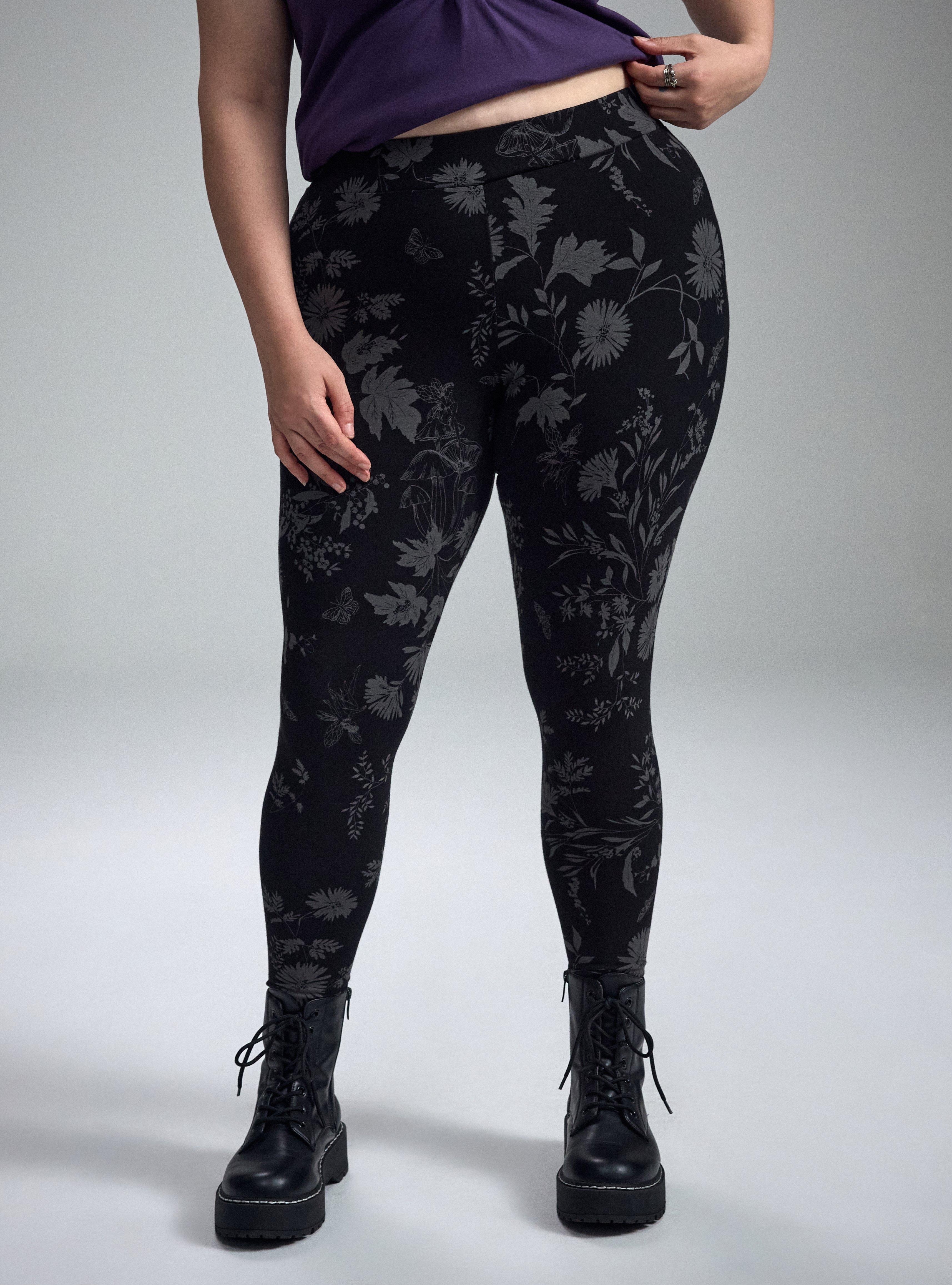 Nightfall Full Length Printed Legging, FAE FLORAL BLACK, alternate
