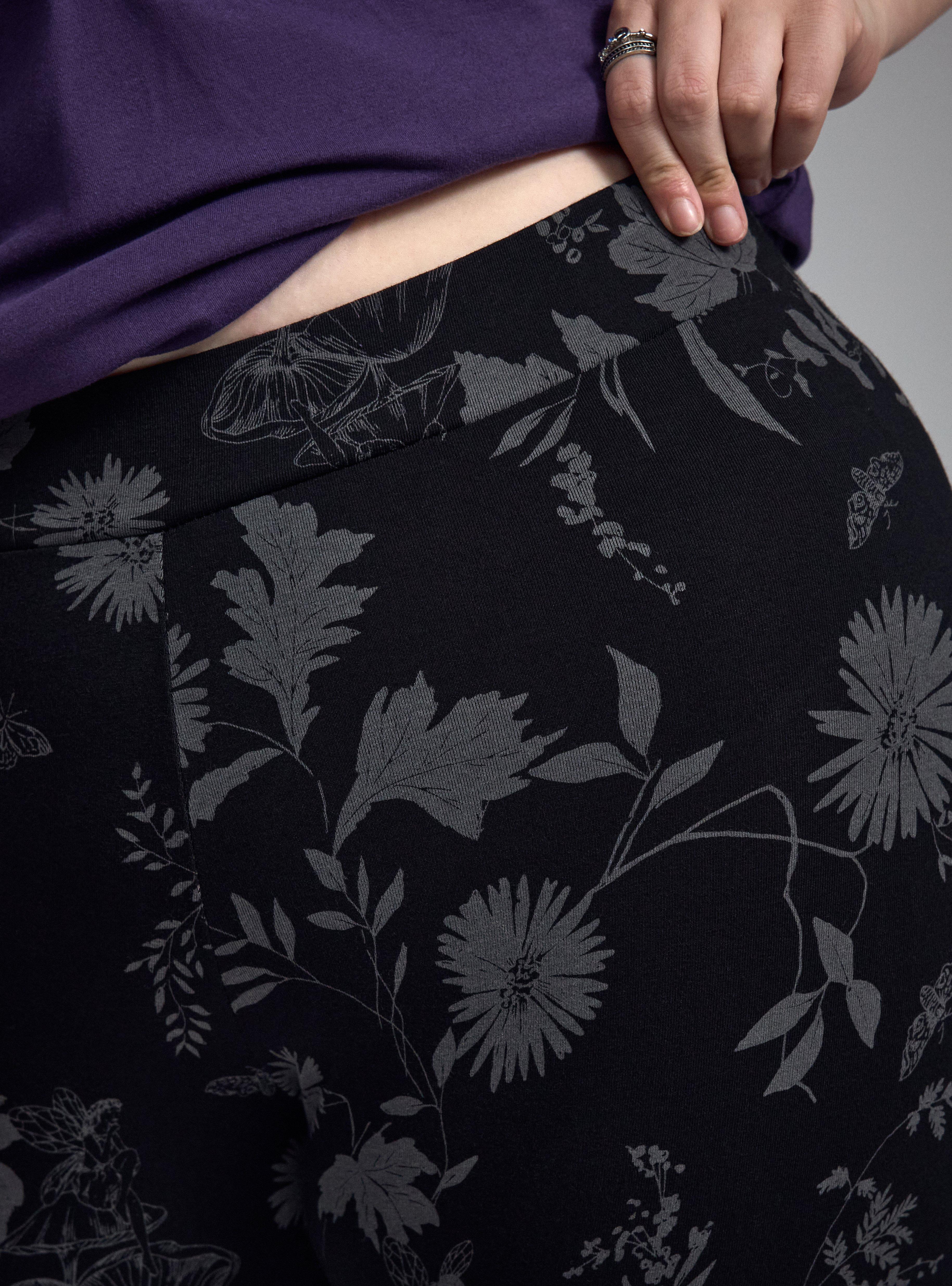 Nightfall Full Length Printed Legging, FAE FLORAL BLACK, alternate