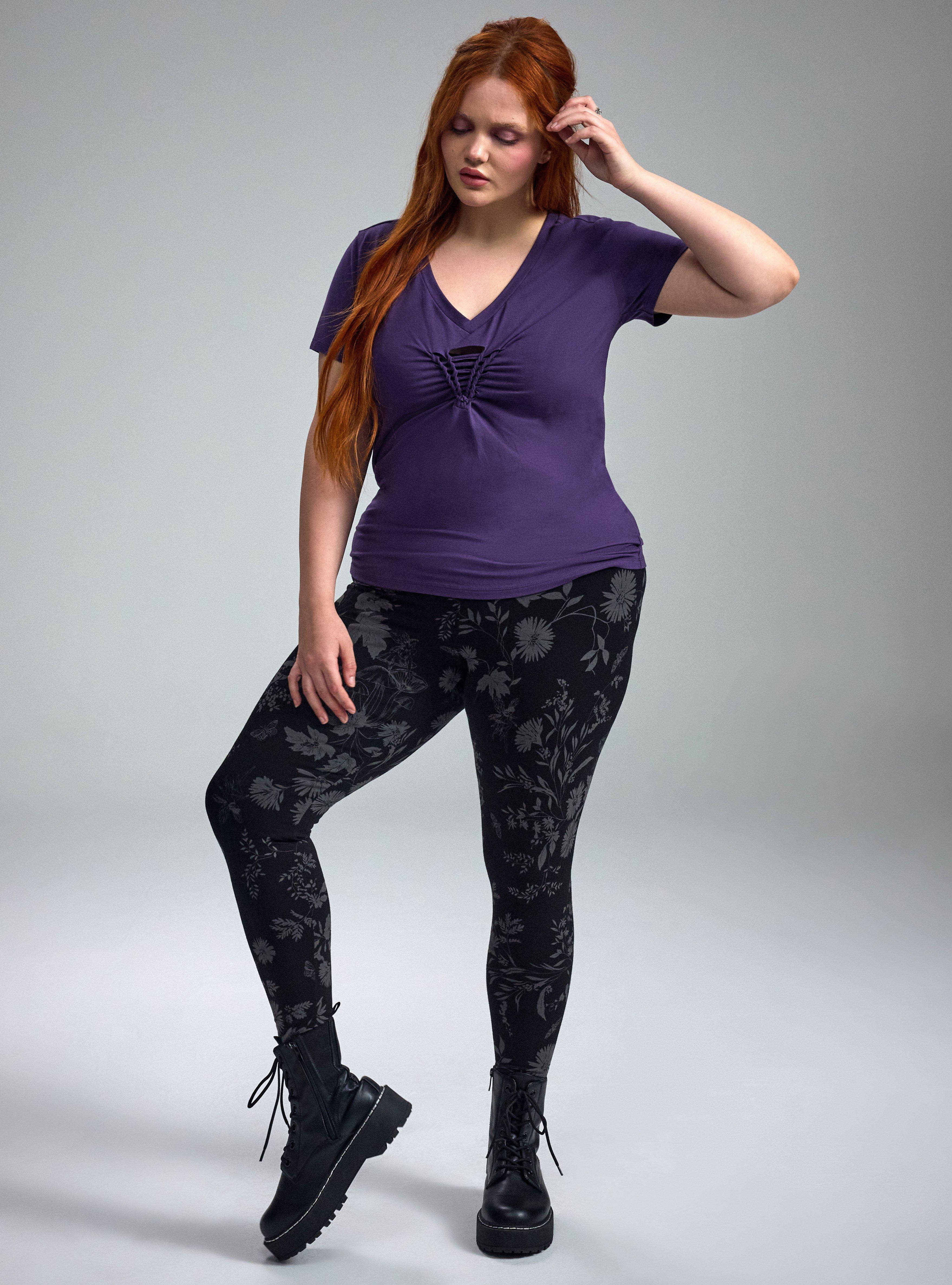 Nightfall Full Length Printed Legging, FAE FLORAL BLACK, alternate