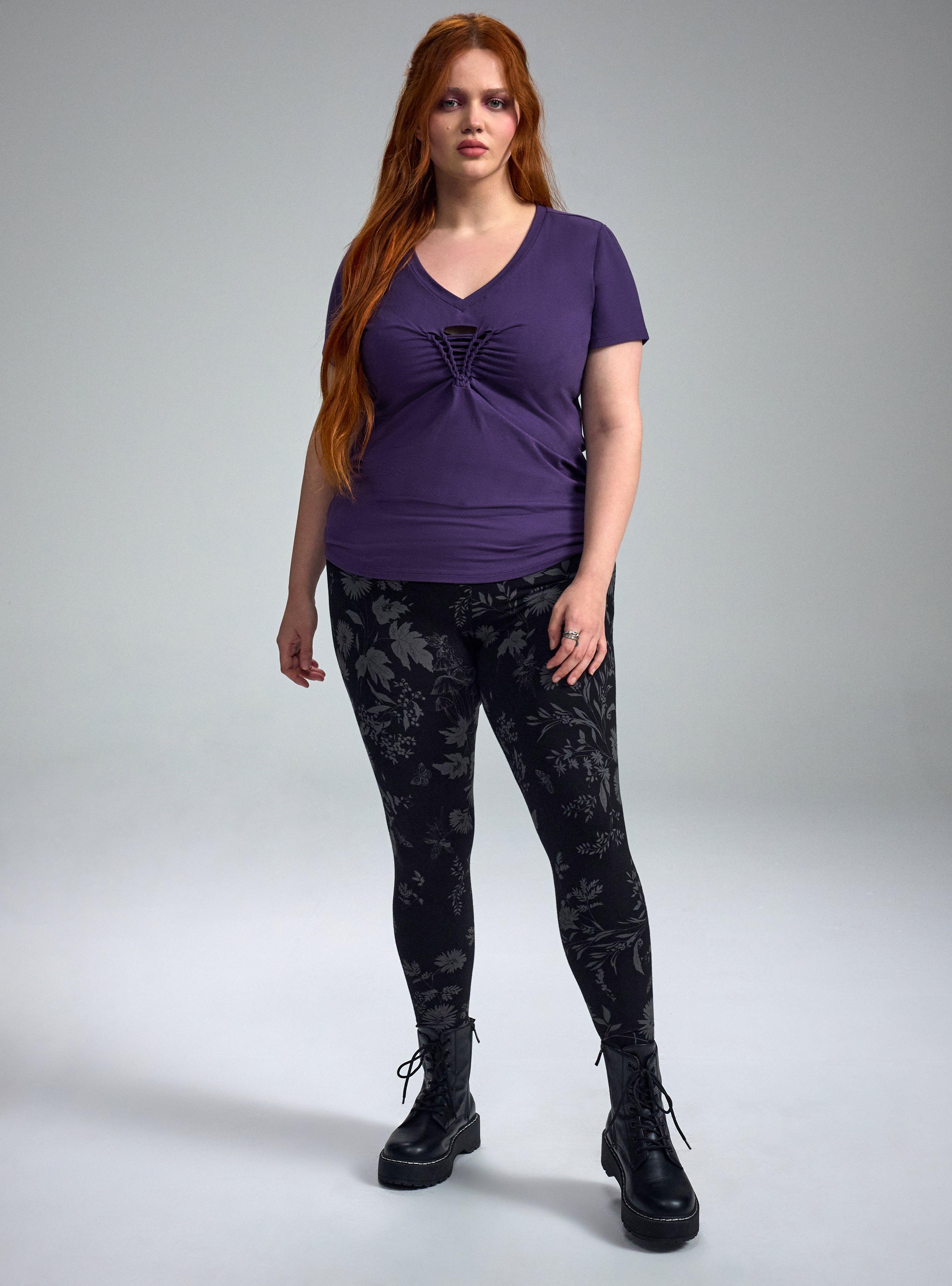 Nightfall Full Length Printed Legging, FAE FLORAL BLACK, hi-res