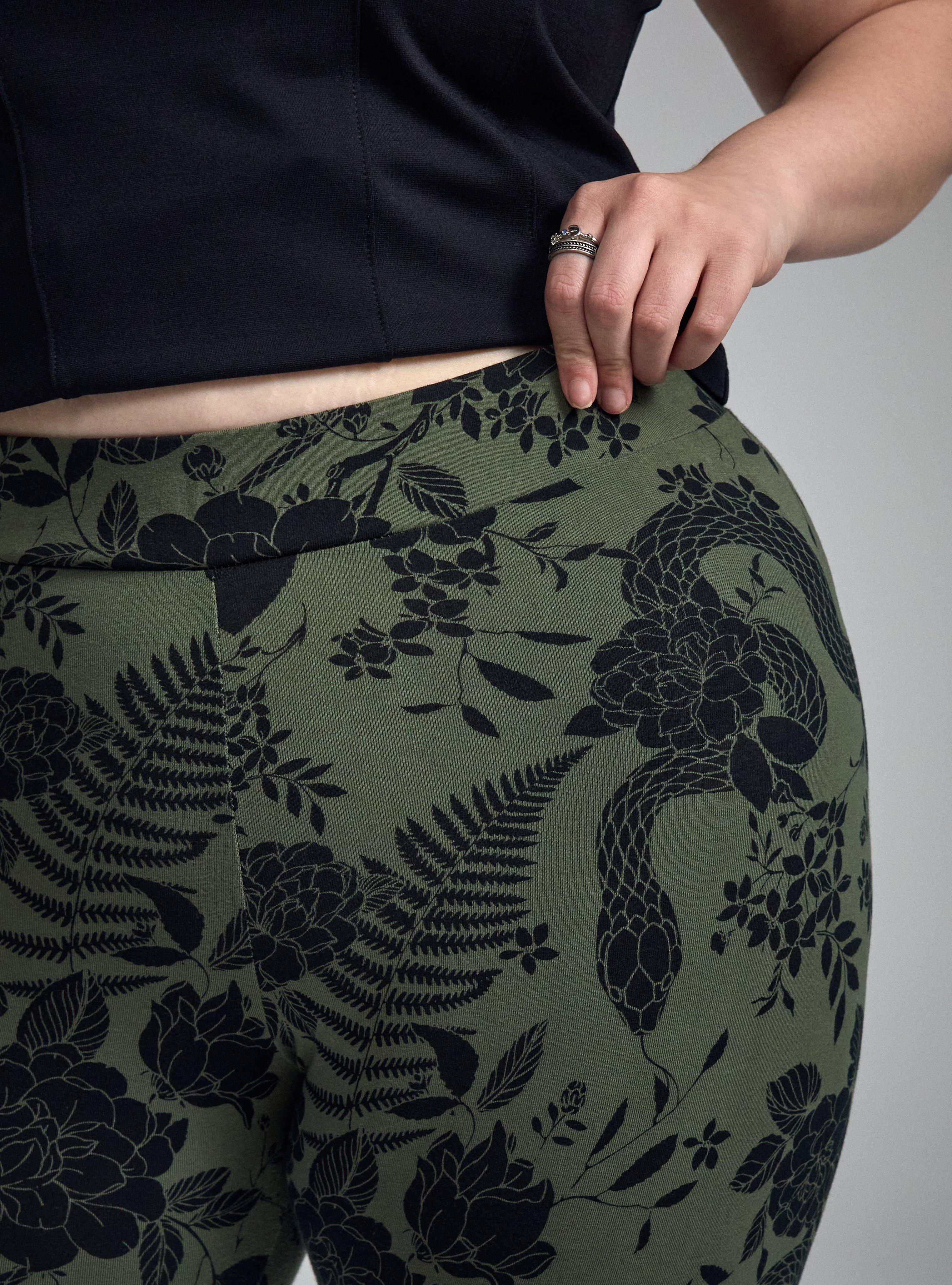 Nightfall Full Length Printed Legging, SNAKE FLORAL GREEN, alternate