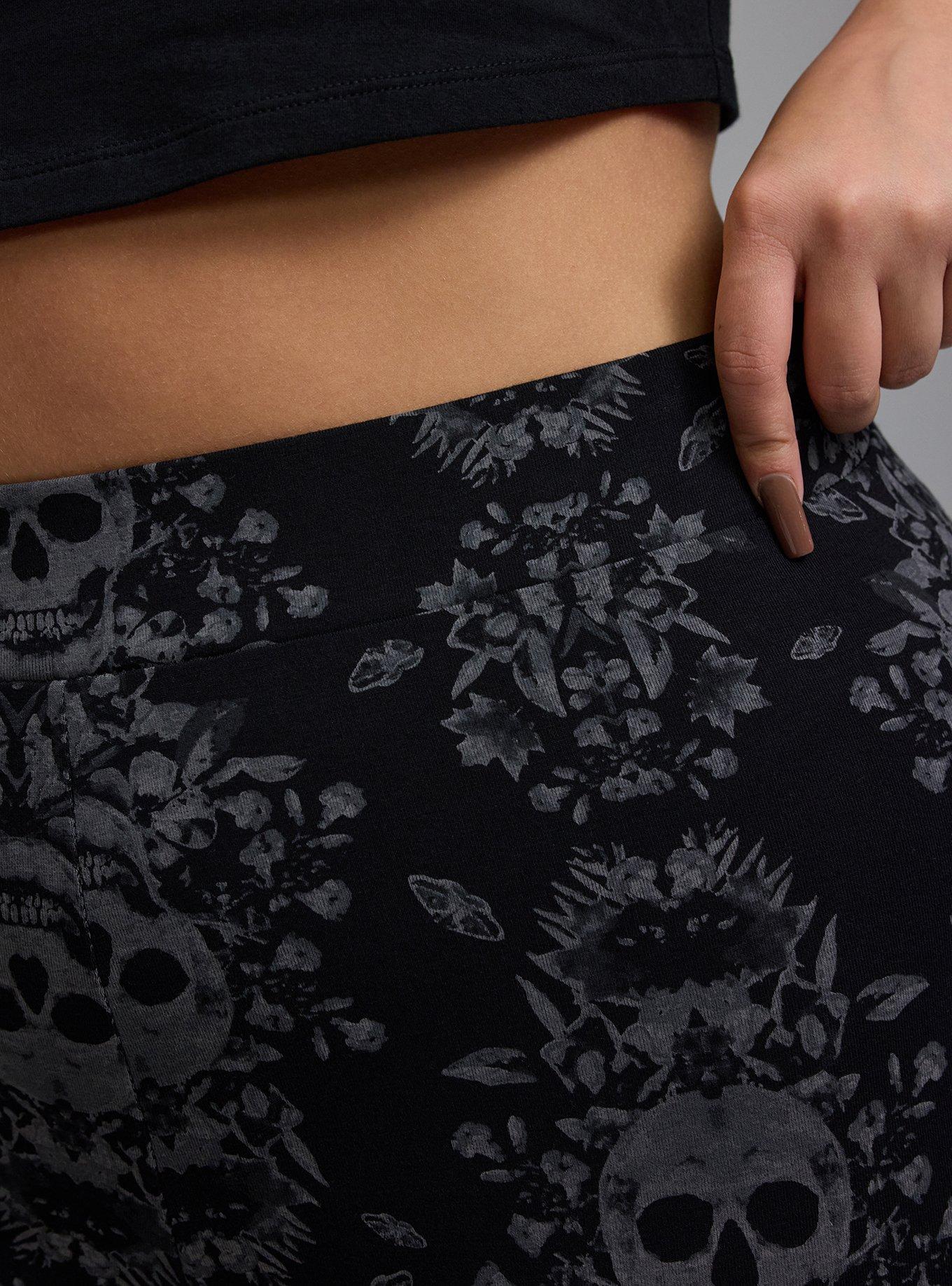 Nightfall Legging, SKULL FLORAL DAMASK DEEP BLACK, alternate