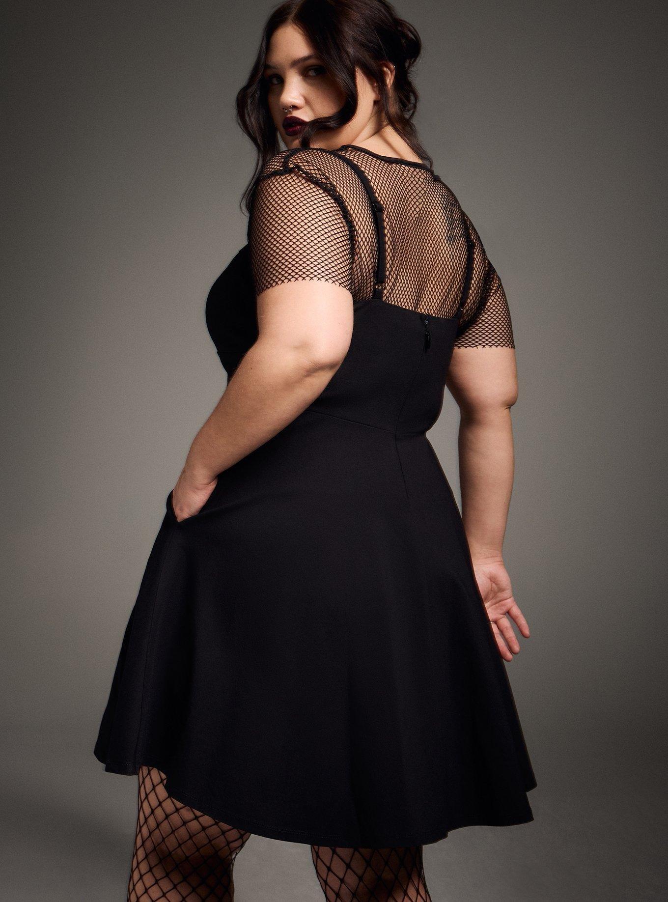 white christmas dresses Black Leopard Corset Dress – Kurvacious Boutique main image 1