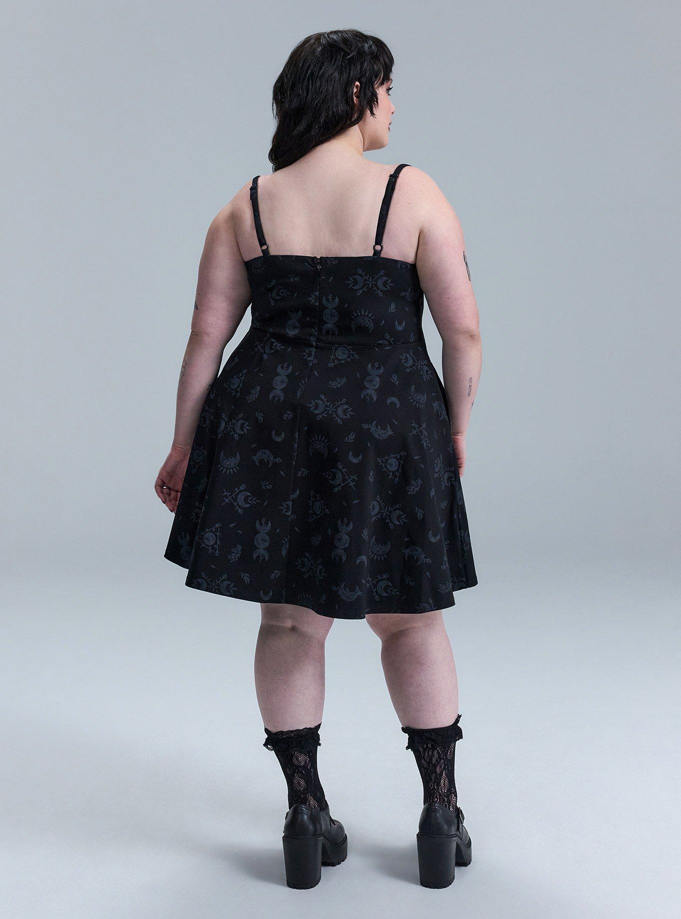 Nightfall Corset Mini Dress, IN BLOOM MOONS BLACK, alternate