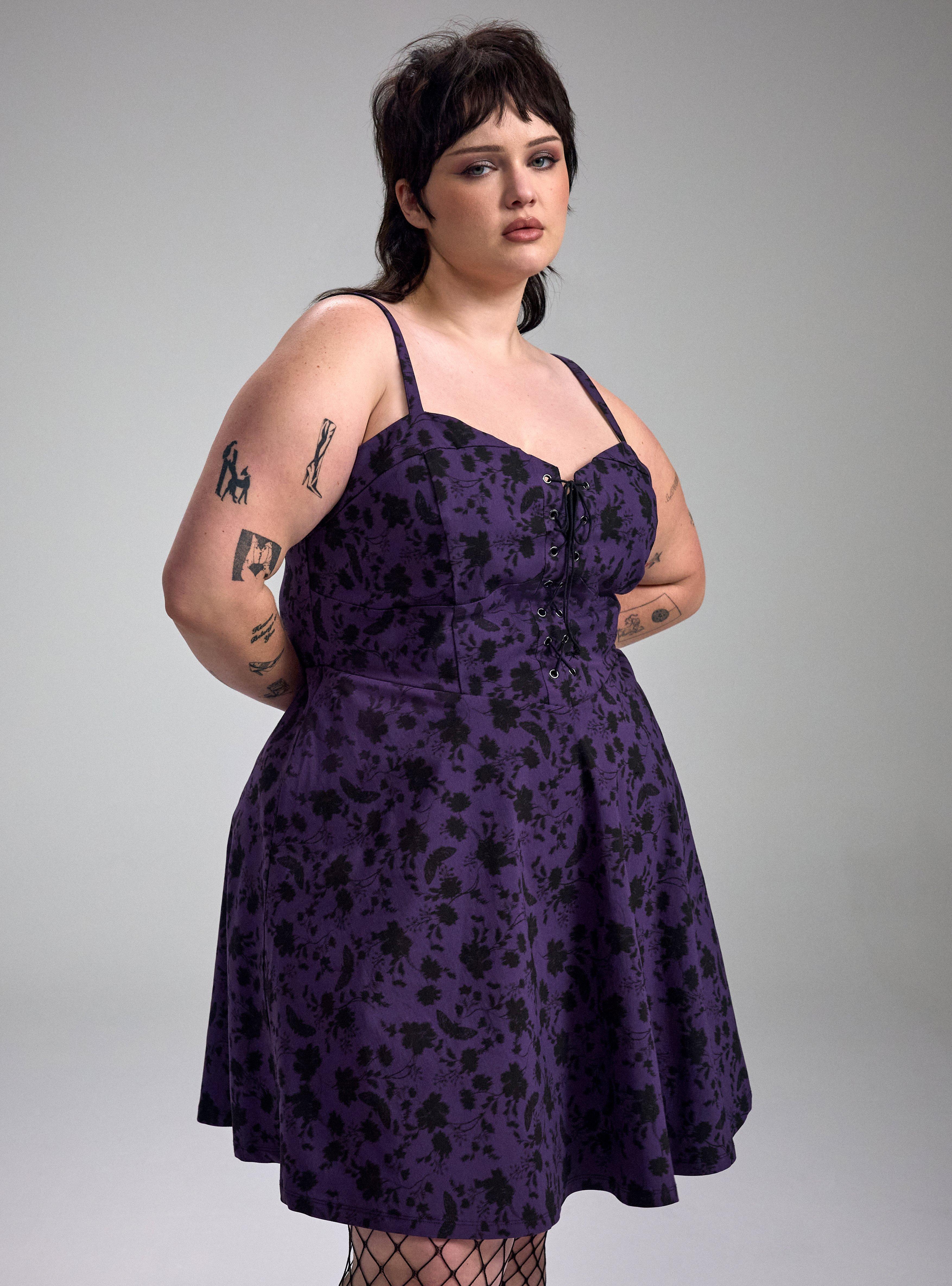 Nightfall Corset Mini Dress, MOTH FLORAL, alternate