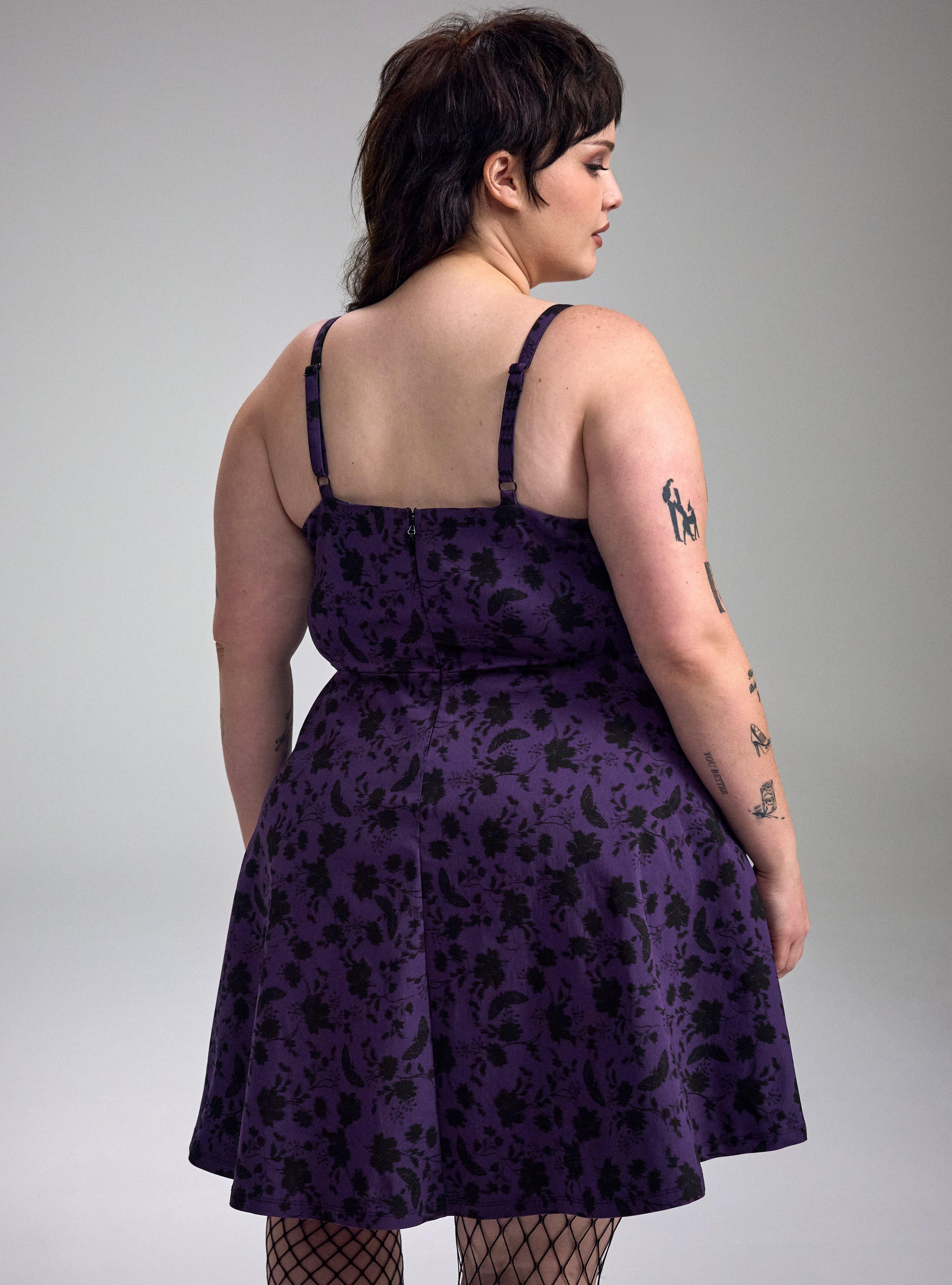 Nightfall Corset Mini Dress, MOTH FLORAL, alternate