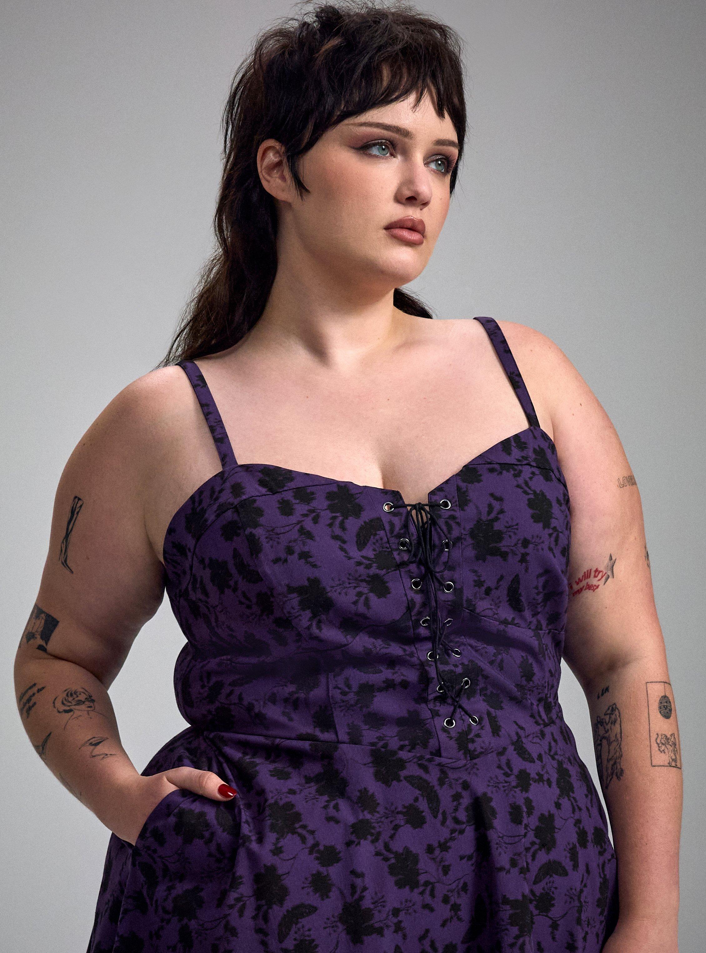 Nightfall Corset Mini Dress, MOTH FLORAL, alternate