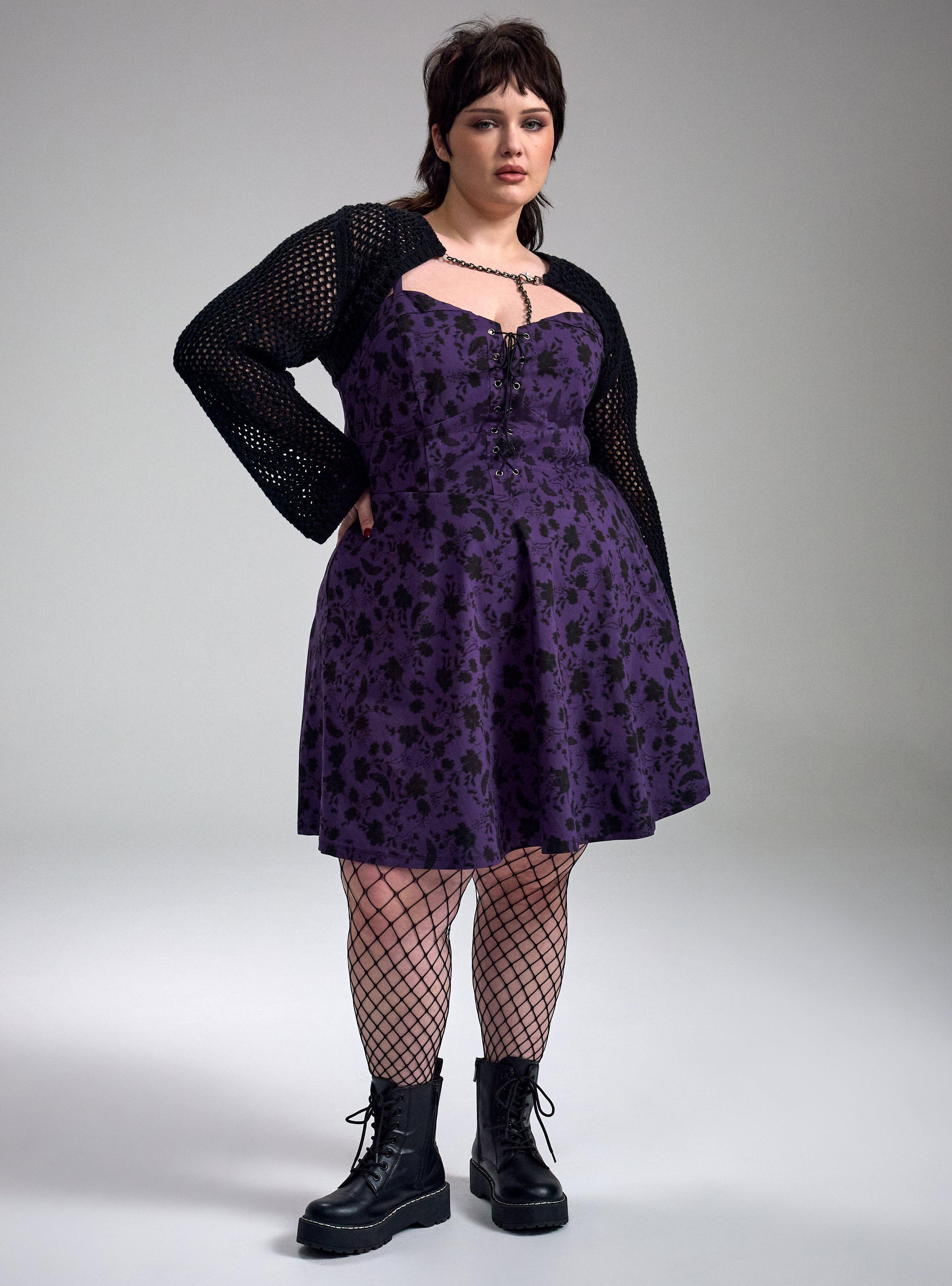 Nightfall Corset Mini Dress, MOTH FLORAL, alternate