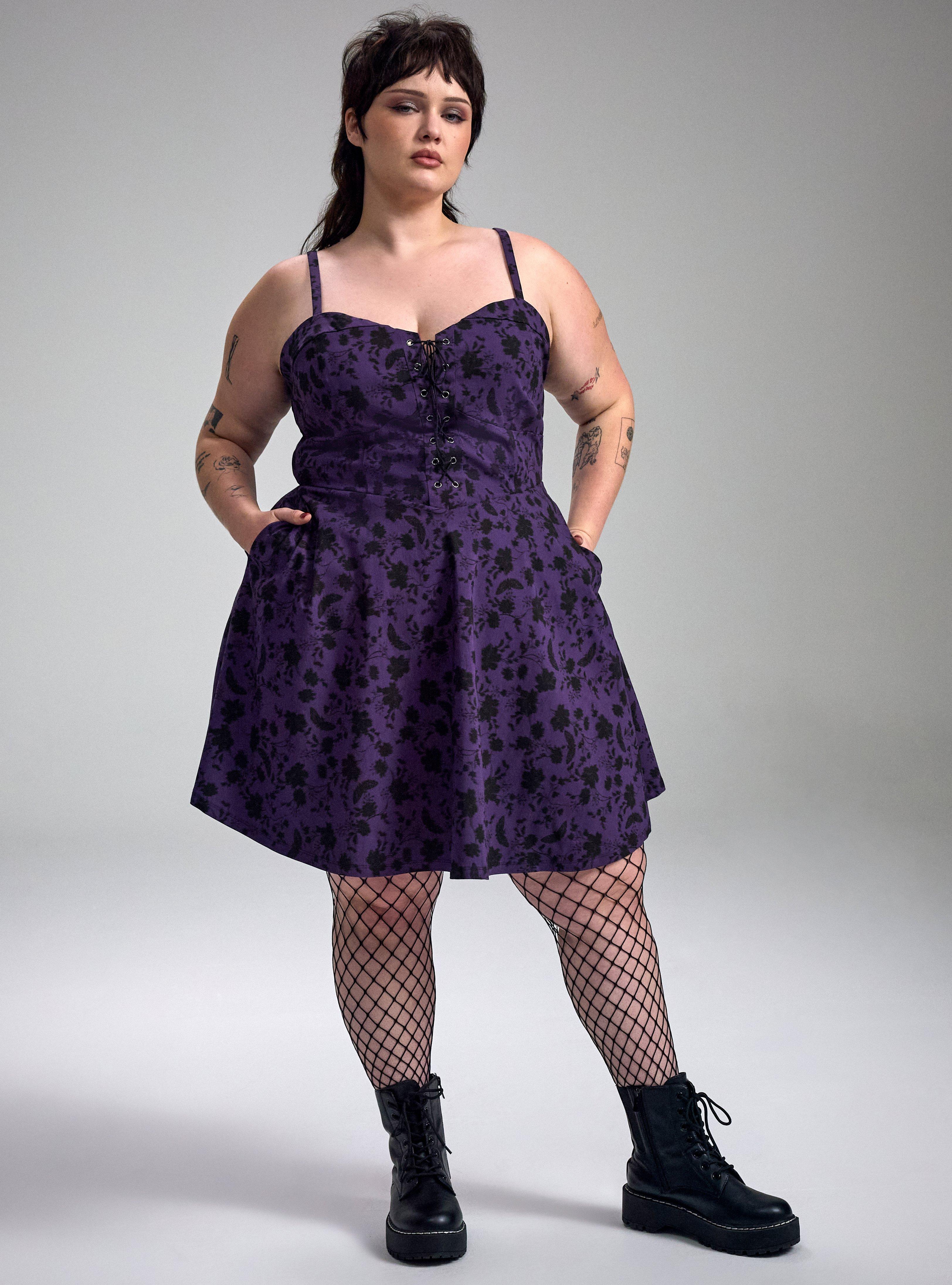 Nightfall Corset Mini Dress, MOTH FLORAL, hi-res