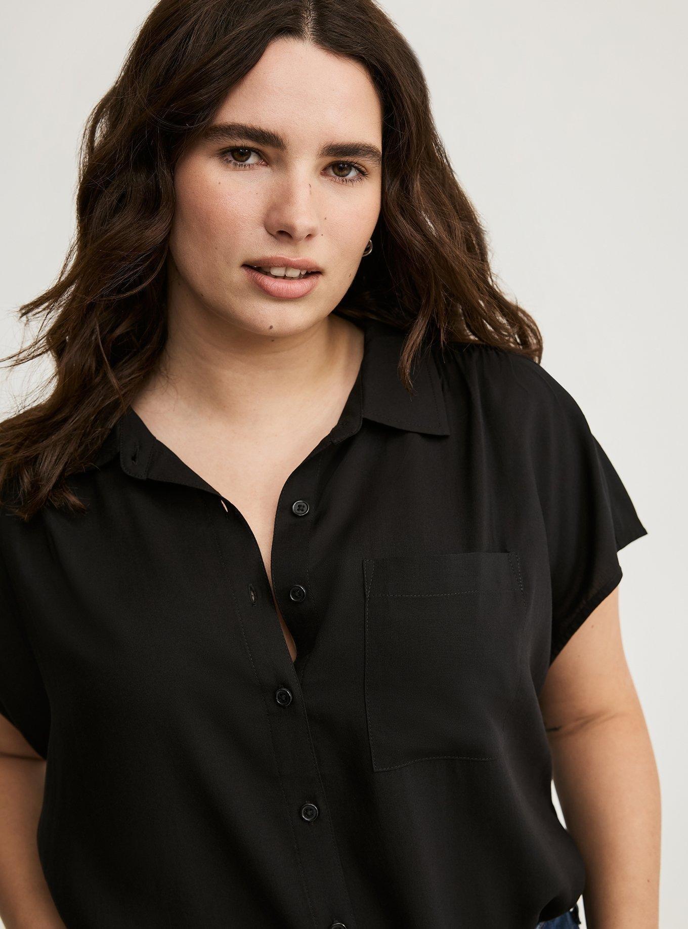 Challis Dolman Button Up Shirt 