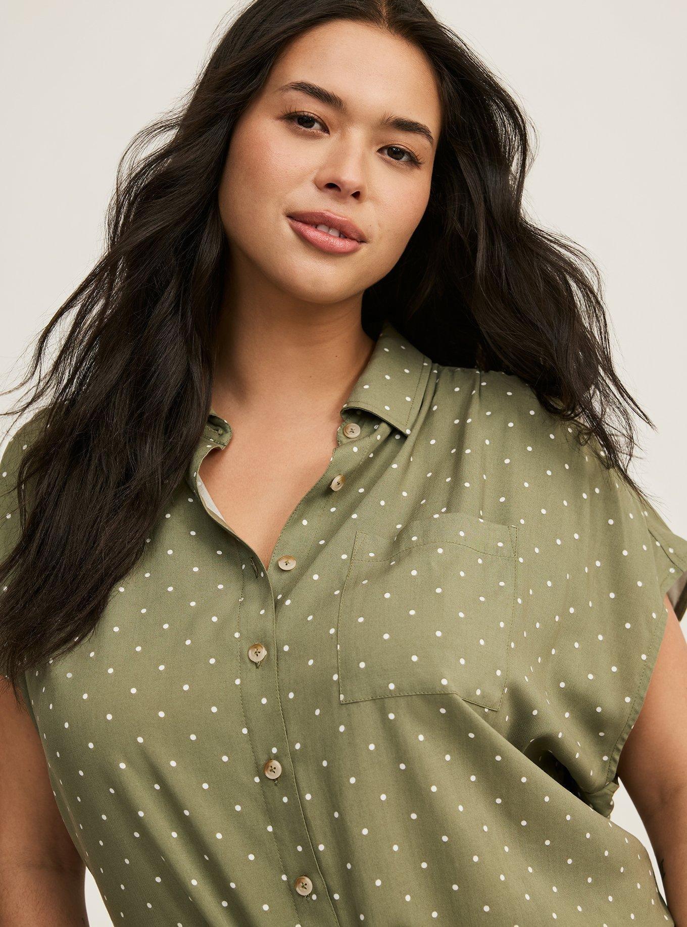 Challis Dolman Button Up Shirt