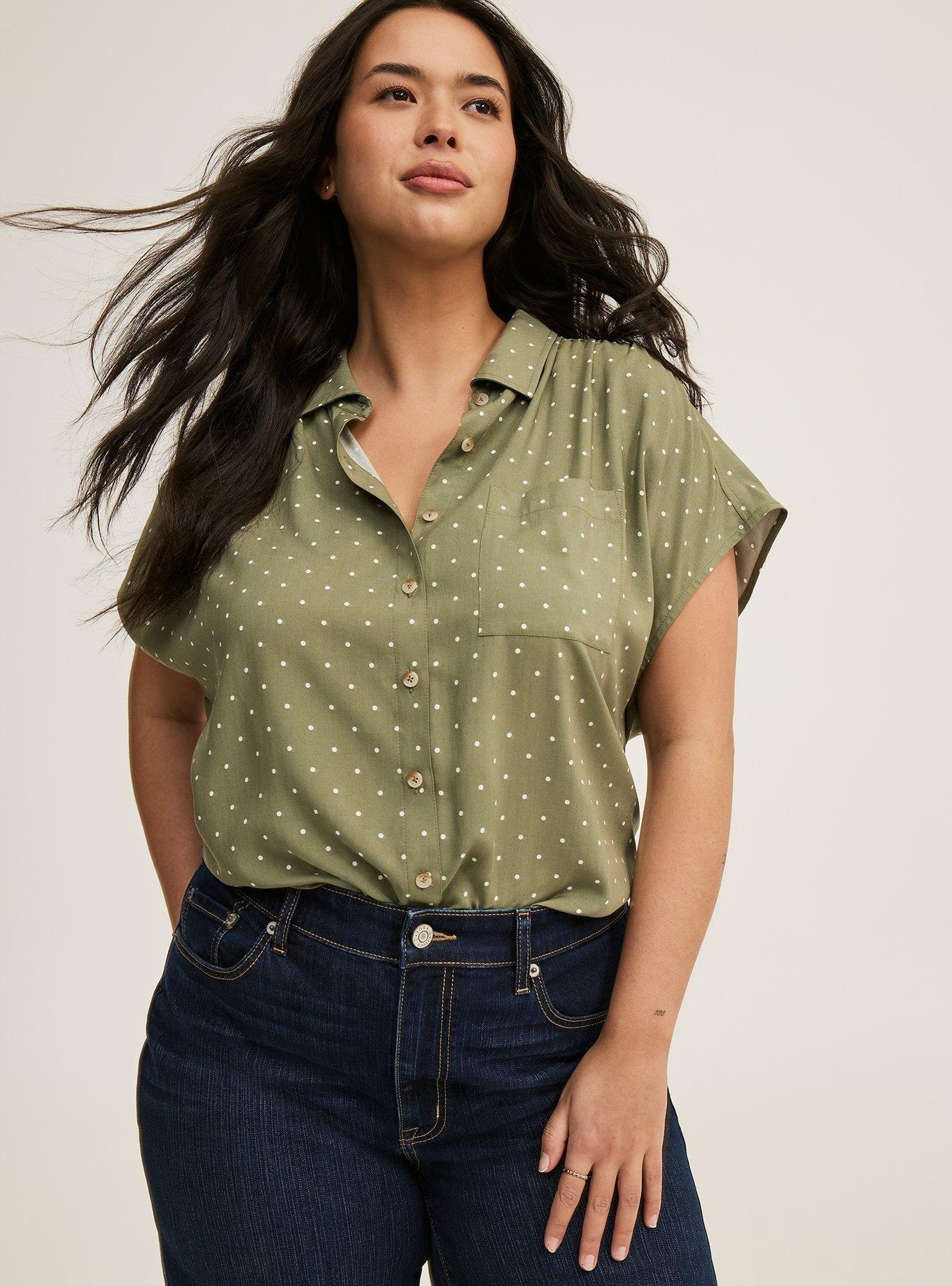 Challis Dolman Button Up Shirt