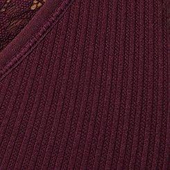 Plus Size Lightly Lined Seamless Plunge Bralette, WINETASTING, swatch