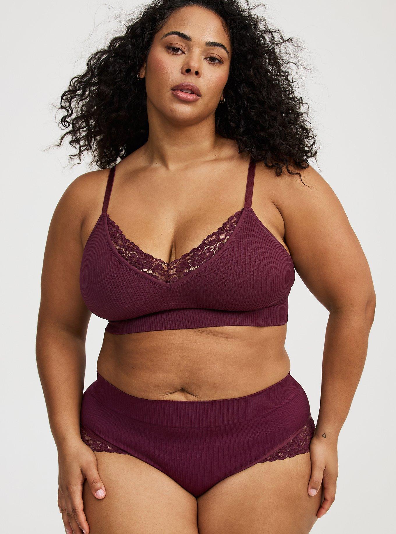 Seamless Rib Mid-Rise Brief Panty, FIG, alternate