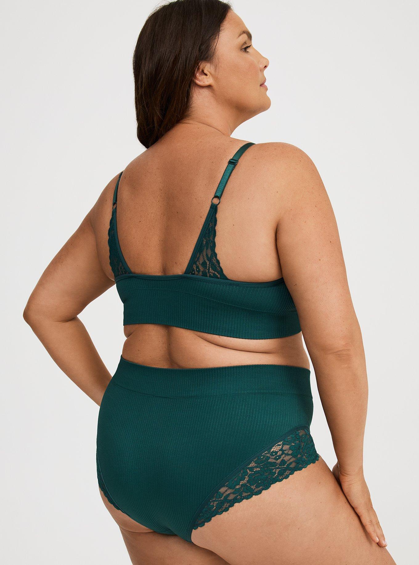 Seamless Rib Mid-Rise Brief Panty, JUNEBUG, alternate