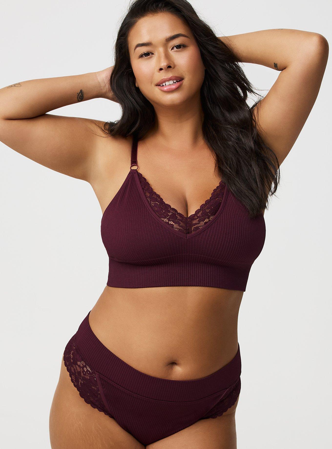 Seamless Rib Mid-Rise Thong Panty