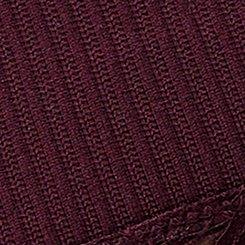 Plus Size Seamless Rib Mid-Rise Thong Panty, WINETASTING, swatch