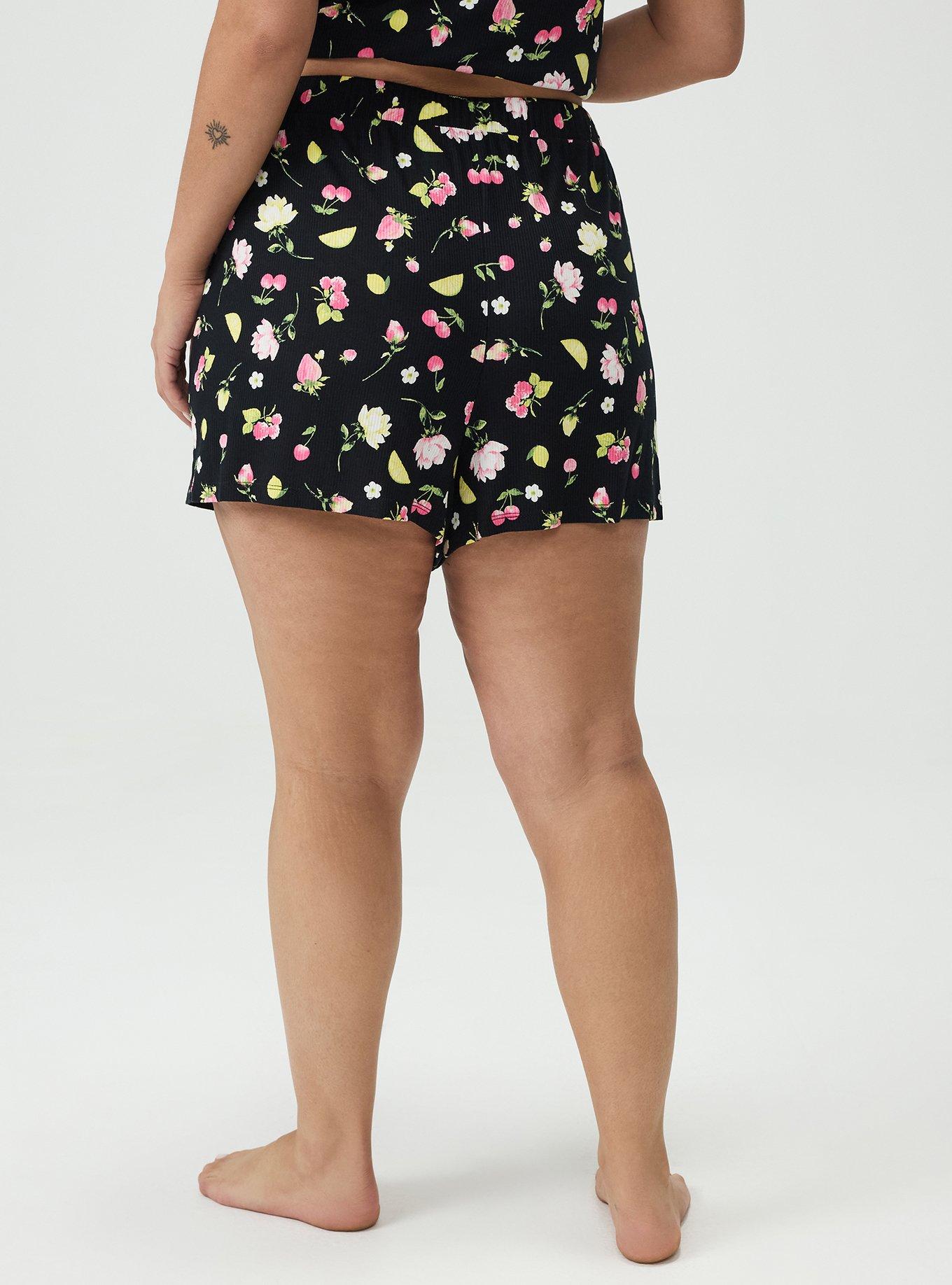 Super Soft Rib Sleep Short, BOP CONVERSATIONAL BLACK, alternate