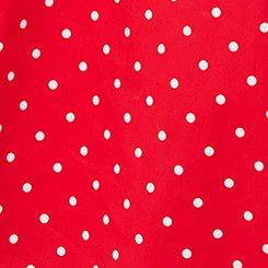 Retro Chic Belted Swing Dress, MIDNIGHT DOTS RED, swatch