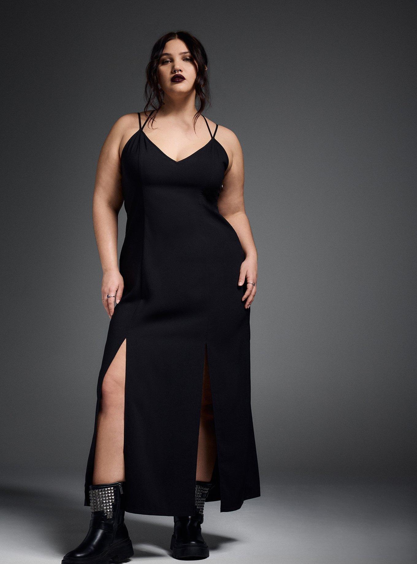 never ending night maxi dress black Anna 1950's Striped Swing Dress in Black/White main image 1