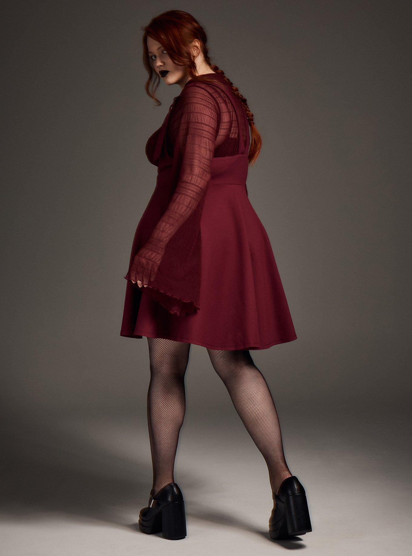 Nightfall Front-Zip Pinafore Dress