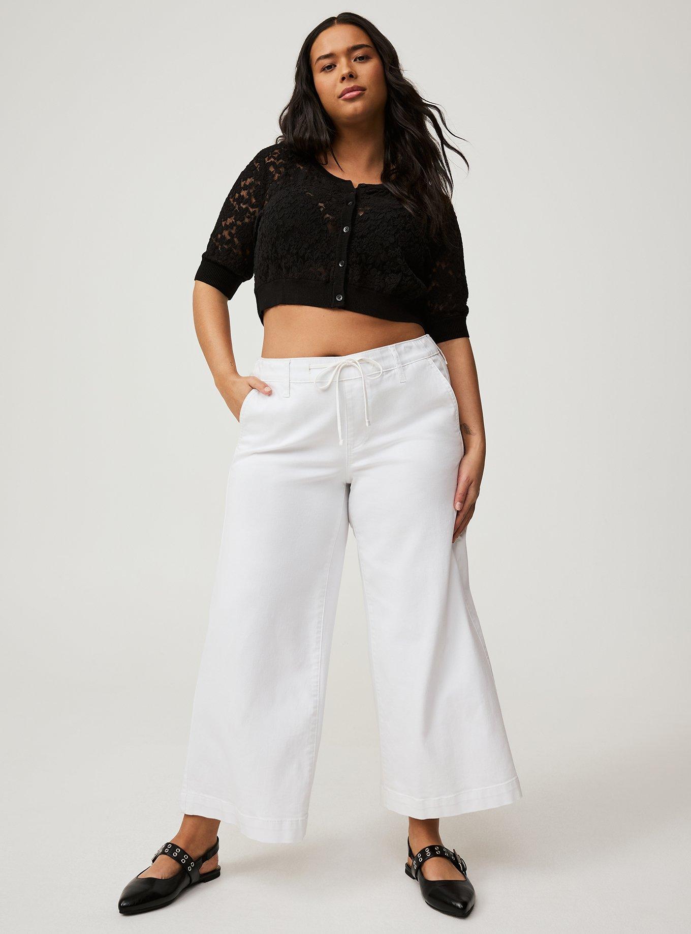 Weekend Wide Leg Ankle Crop Mid-Rise Jean