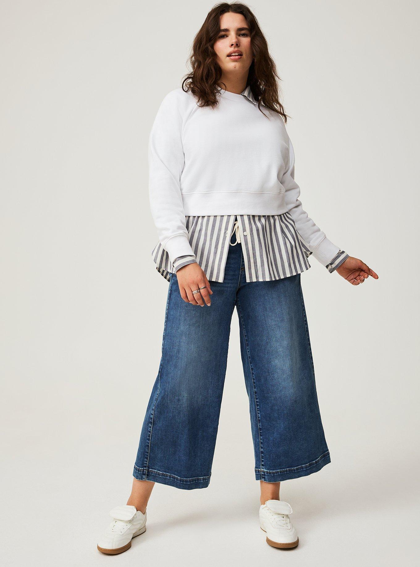 Crop Weekend Mid-Rise Wide Leg Jean