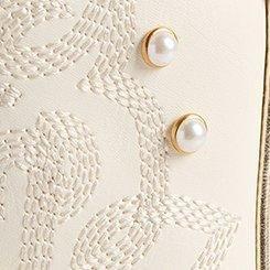 Plus Size Pearl Western Bootie (WW), IVORY, swatch