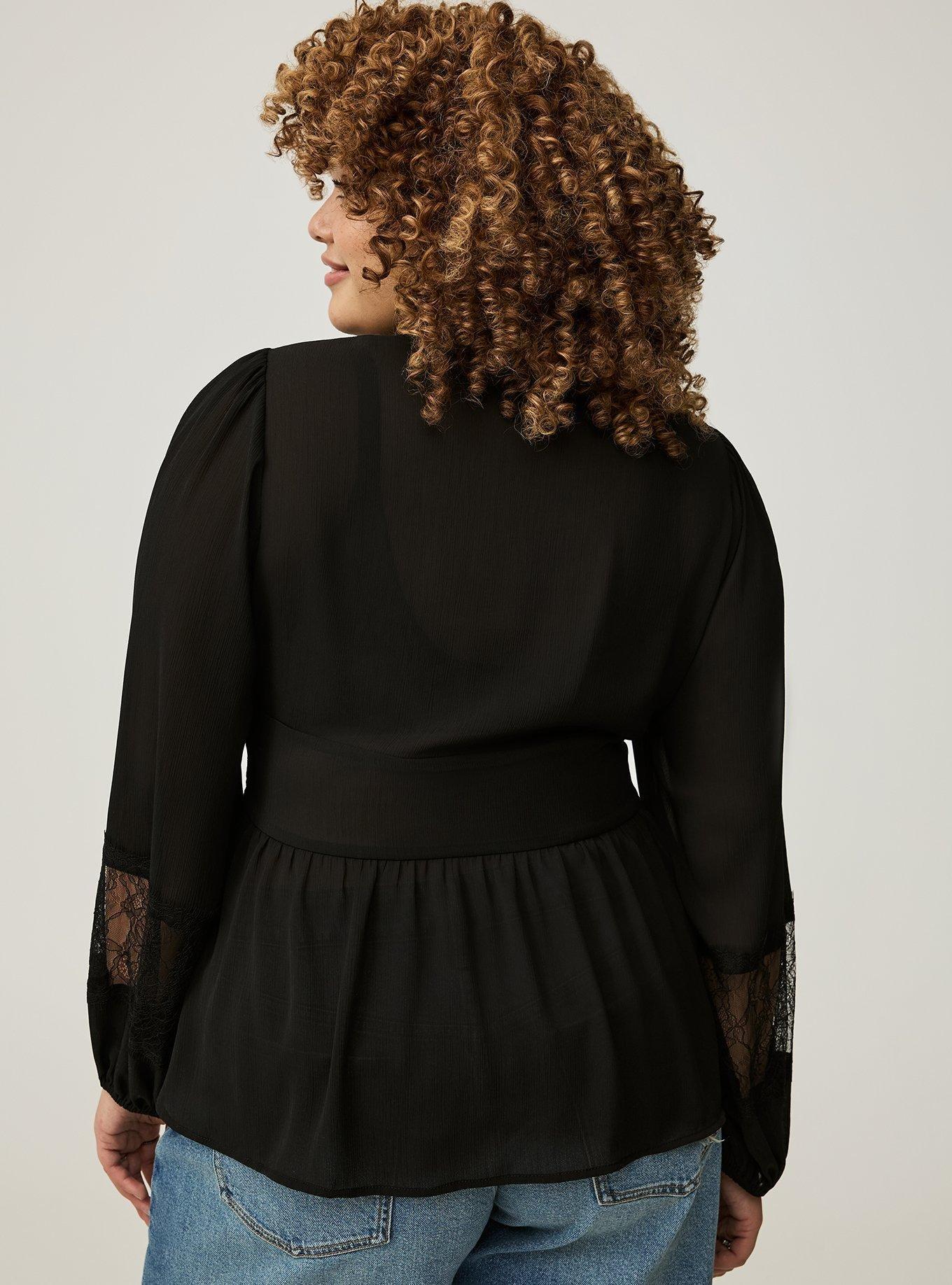 Peplum Lace Mix Blouse 