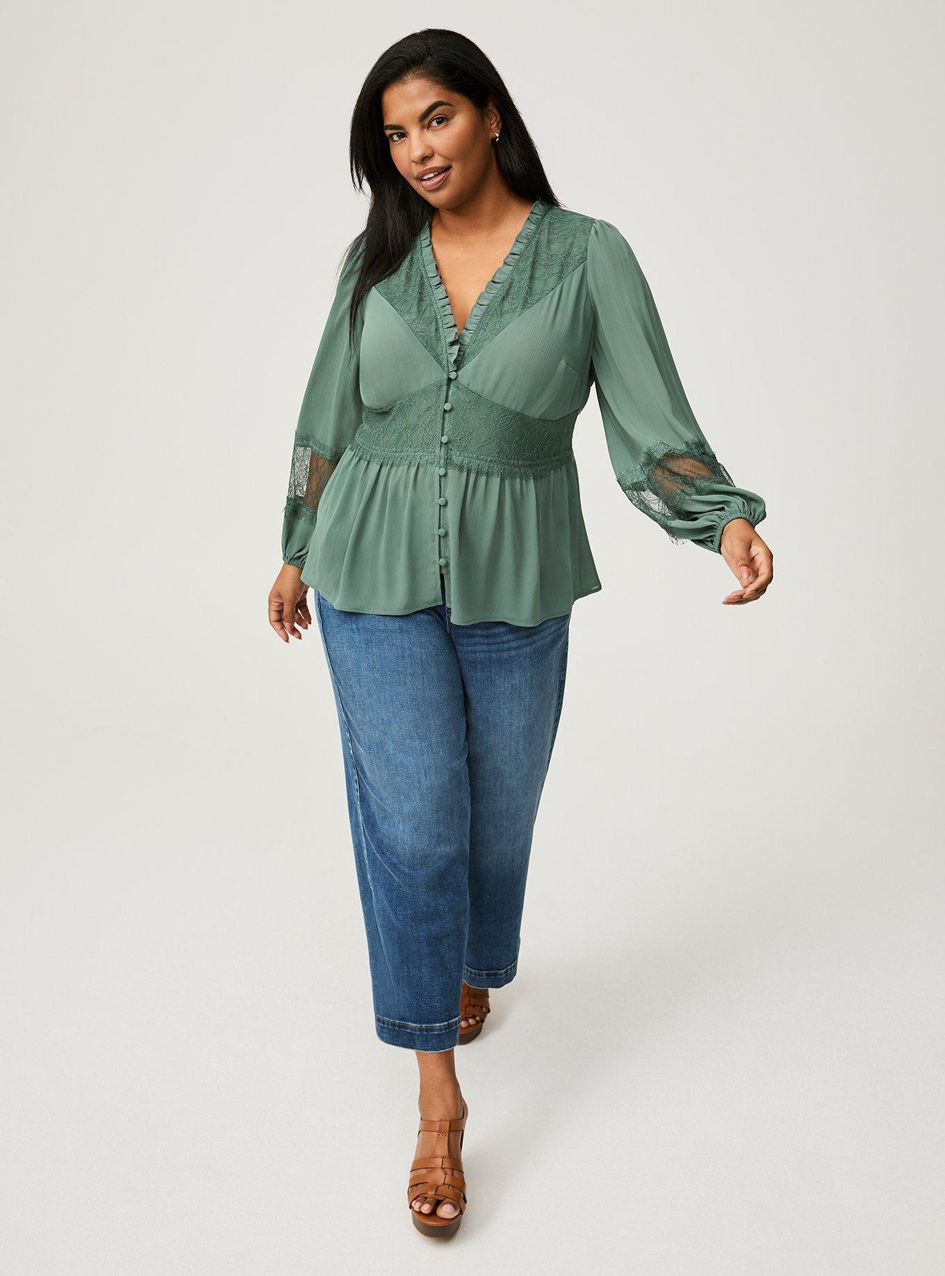 Peplum Lace Mix Blouse 