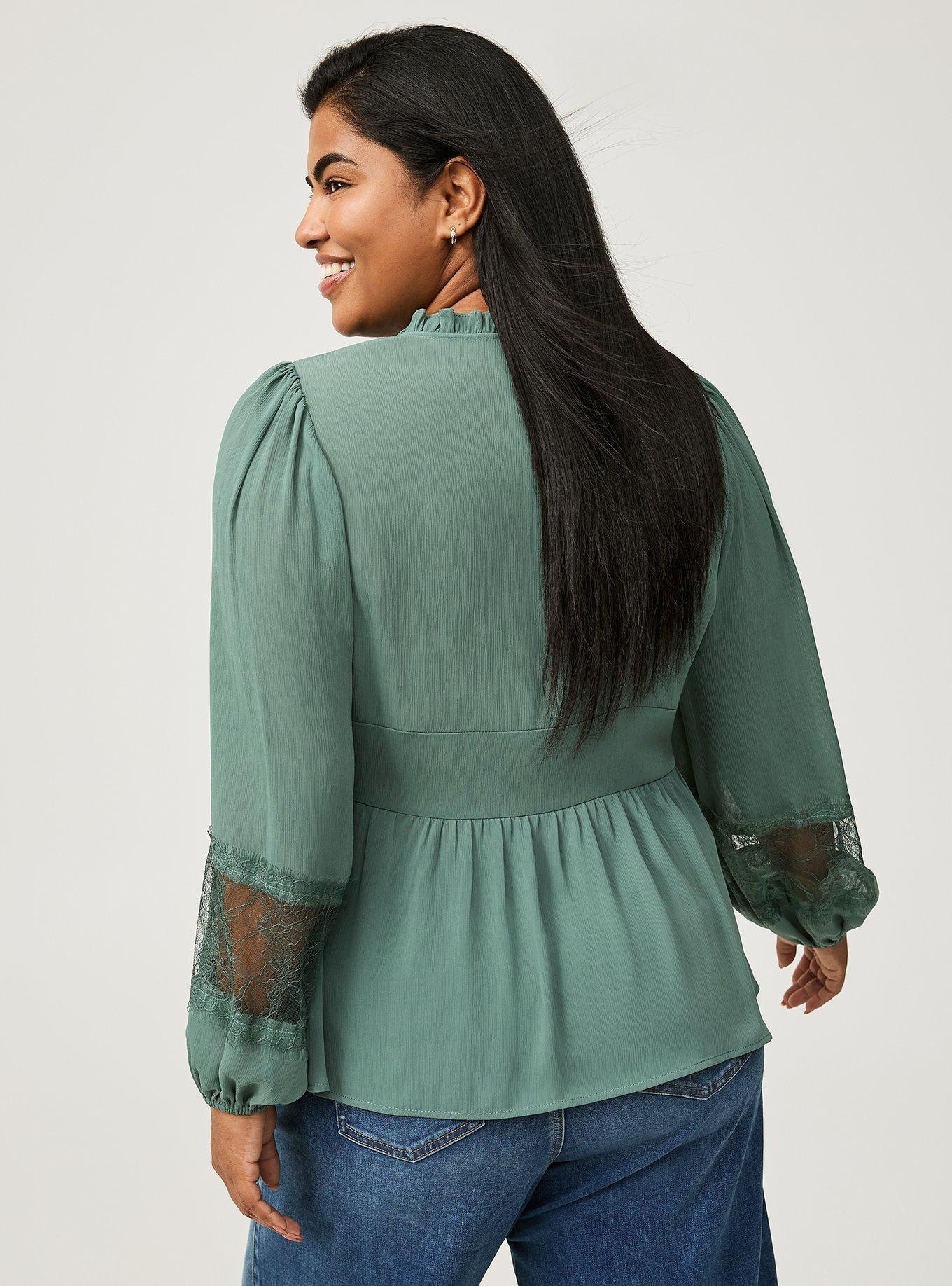 Peplum Lace Mix Blouse 