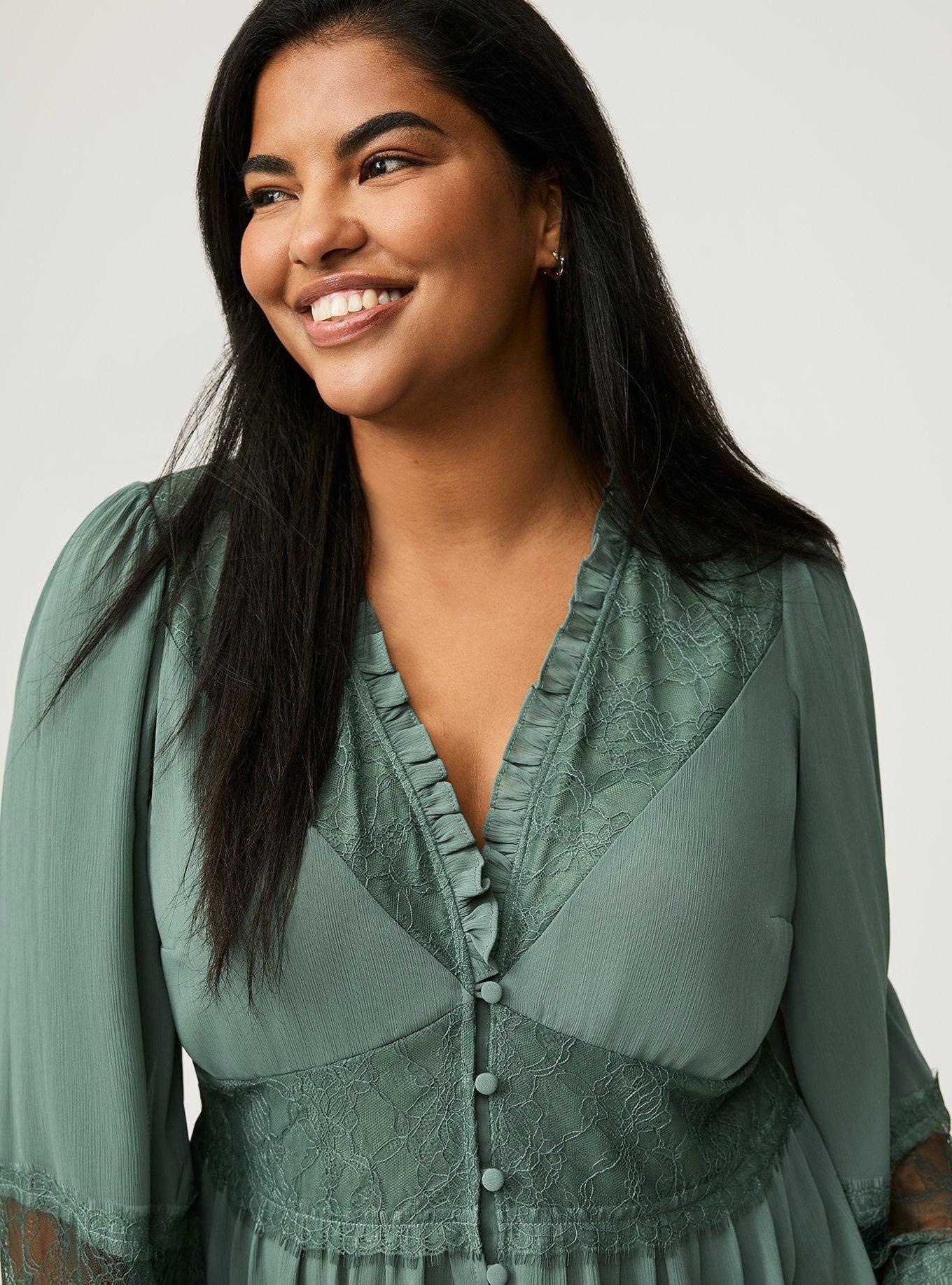 Peplum Lace Mix Blouse 