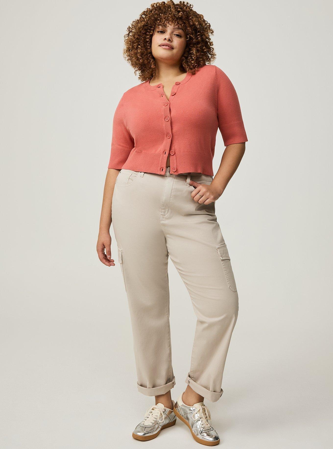 Straight Cargo Pocket High Rise Pant