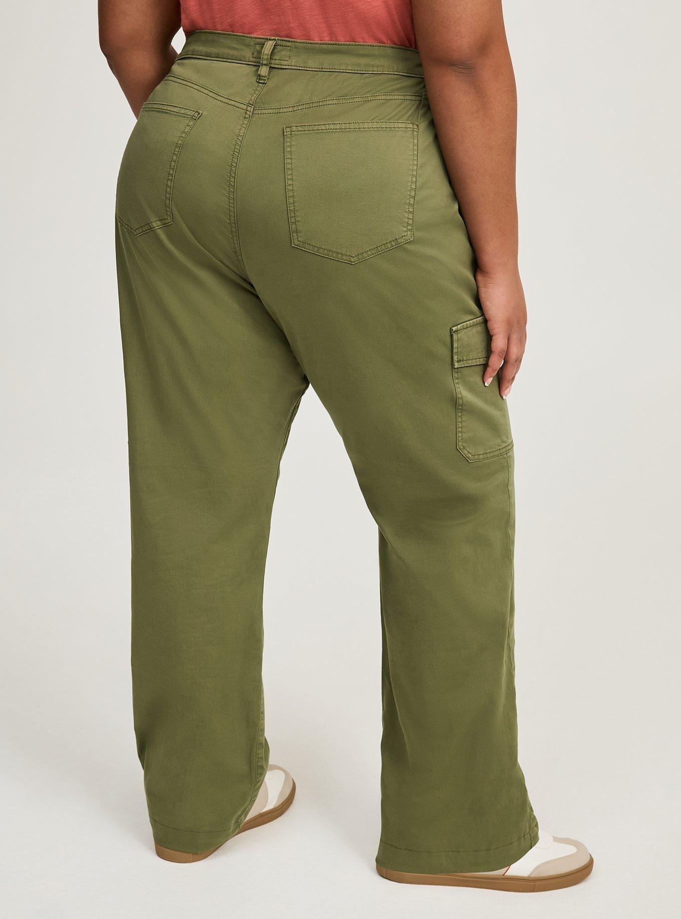 Straight Cargo Pocket High Rise Pant